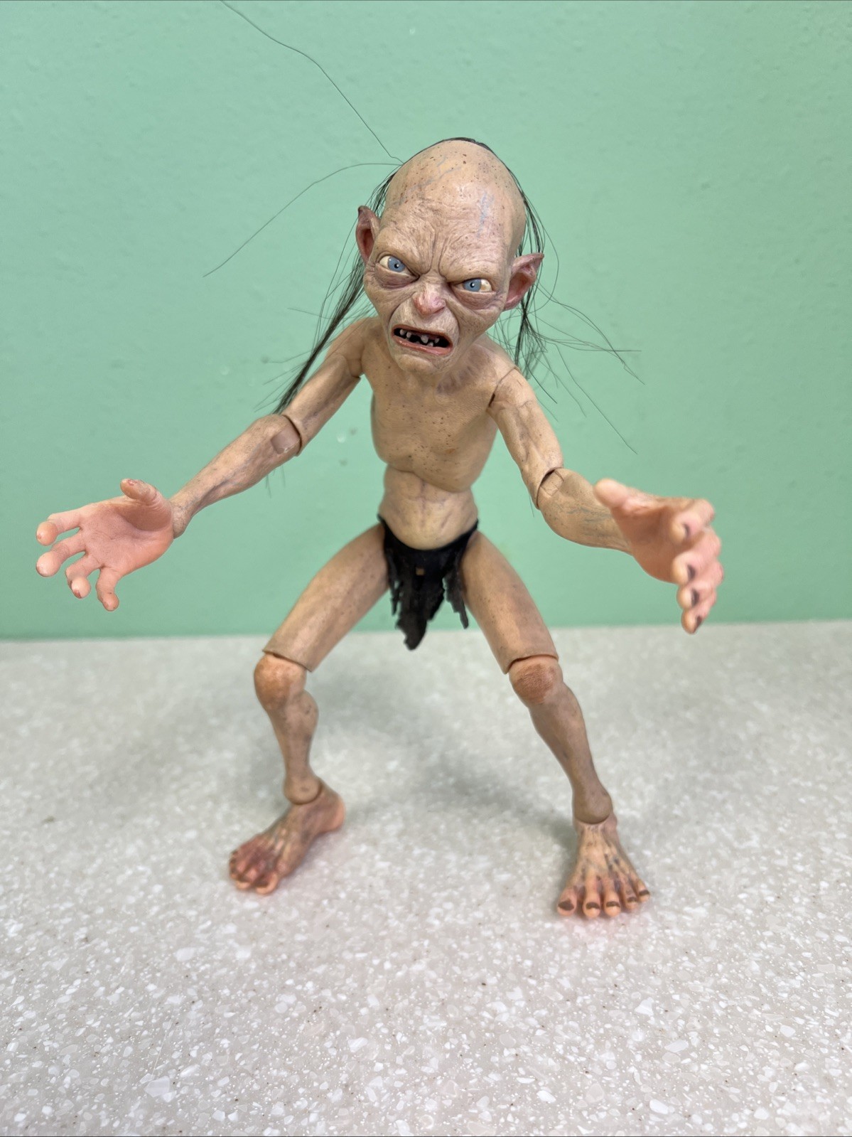Lord Of The Rings Gollum 12&Prime; Action Figure 1/4 Scale Hobbit Gollum Neca