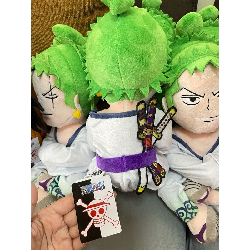9&Prime; Authentic Toei Animation ONE PIECE ZORO Plush Stuffed Doll Toy Pillow