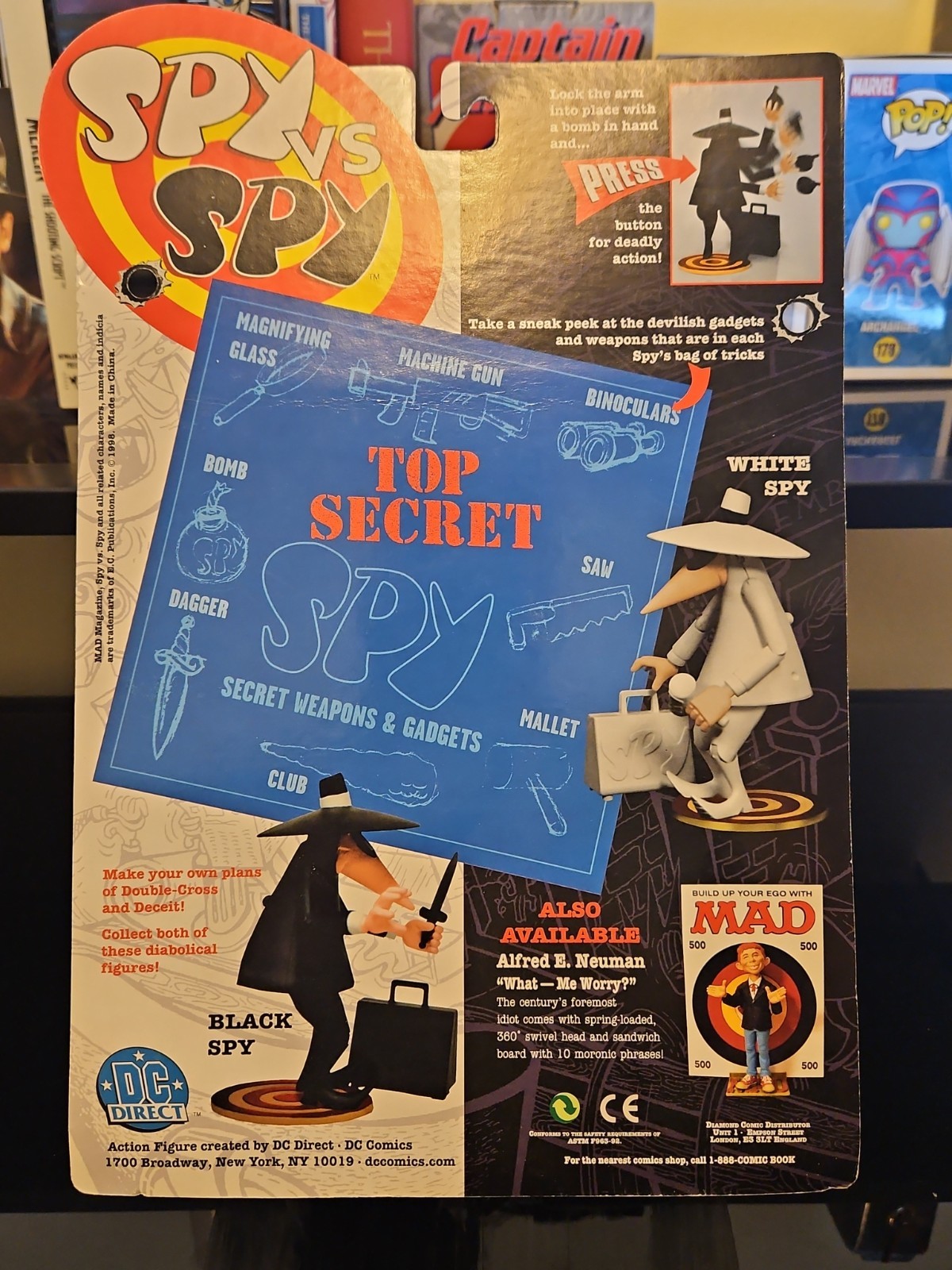 DC DIRECT SPY VS SPY SILVER VARIANT MAD MAGAZINE ACTION FIGURE RARE NEW IN BOX