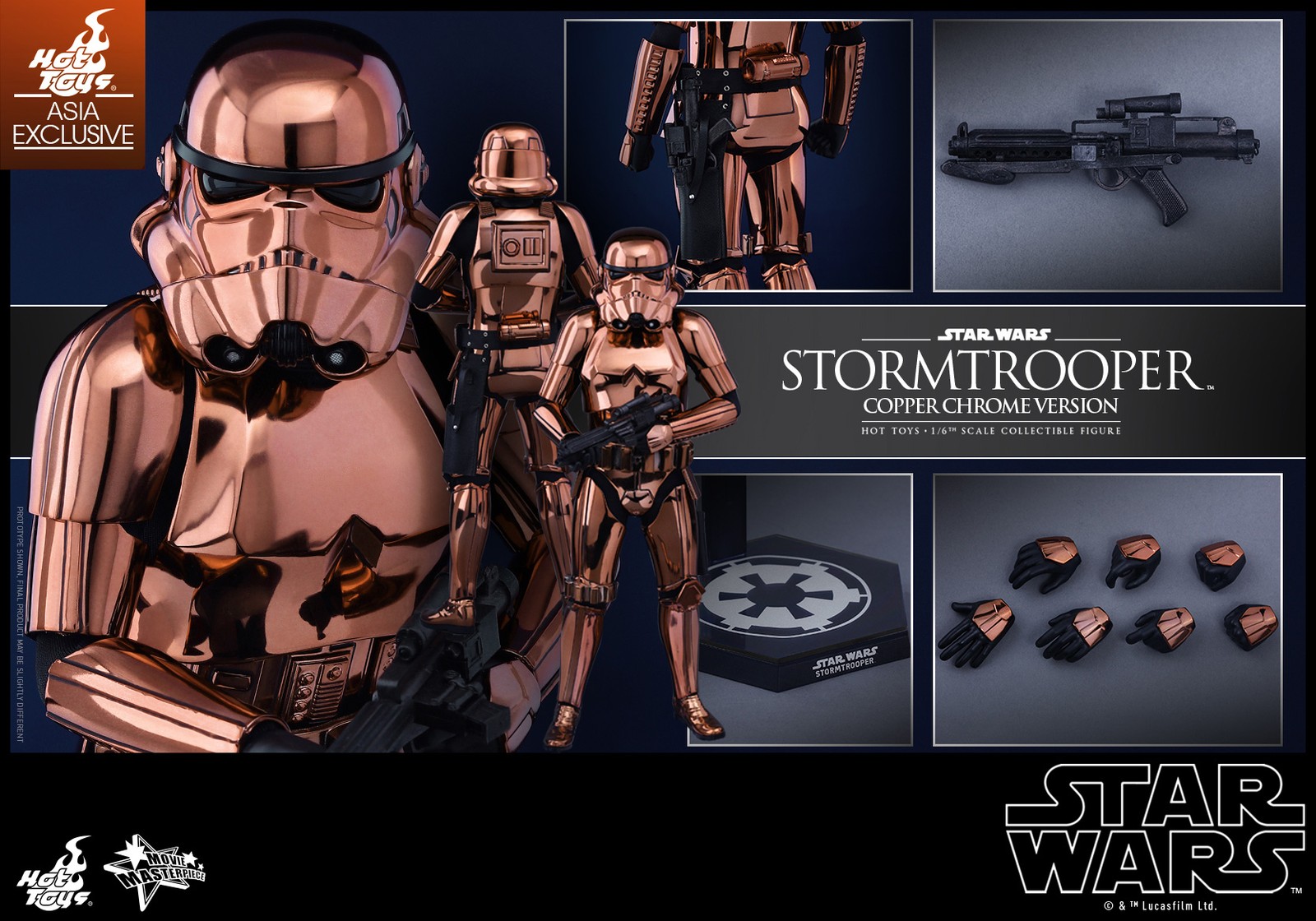 Hot Toys Star Wars Stormtrooper Copper Chrome MMS330 1/6 Figure Asia Exclusive