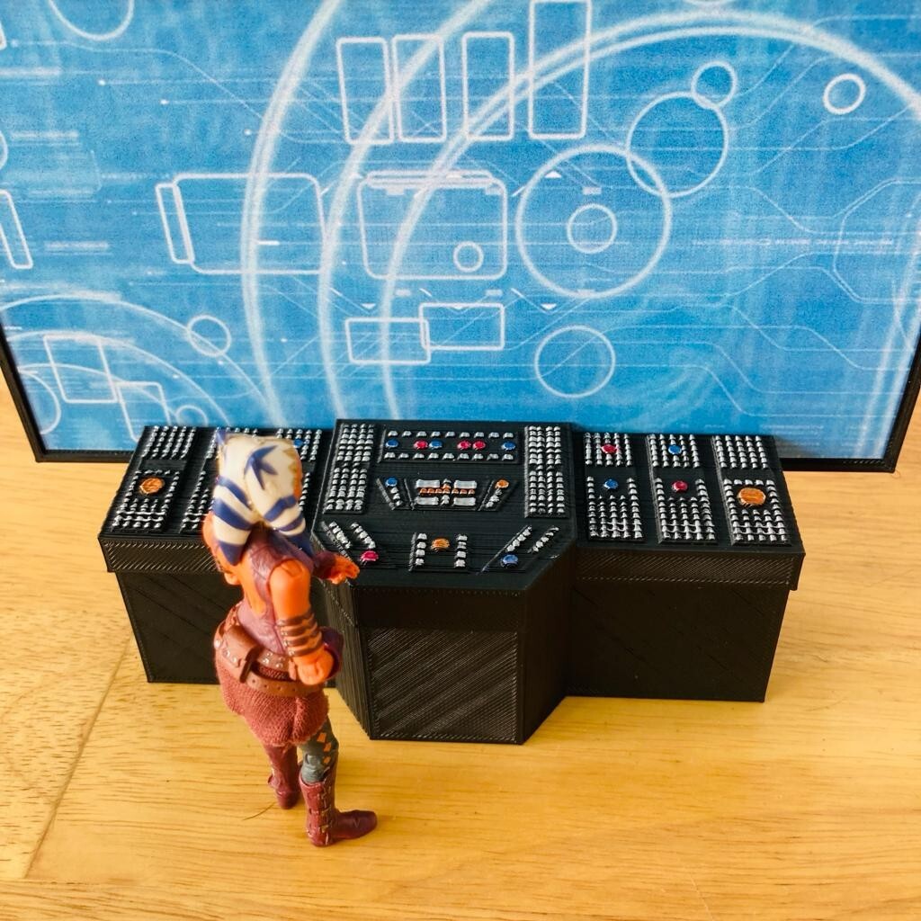 Custom Sci-Fi Tactical Screen / Computer for 3.75 IN (1:18) Figure Diorama