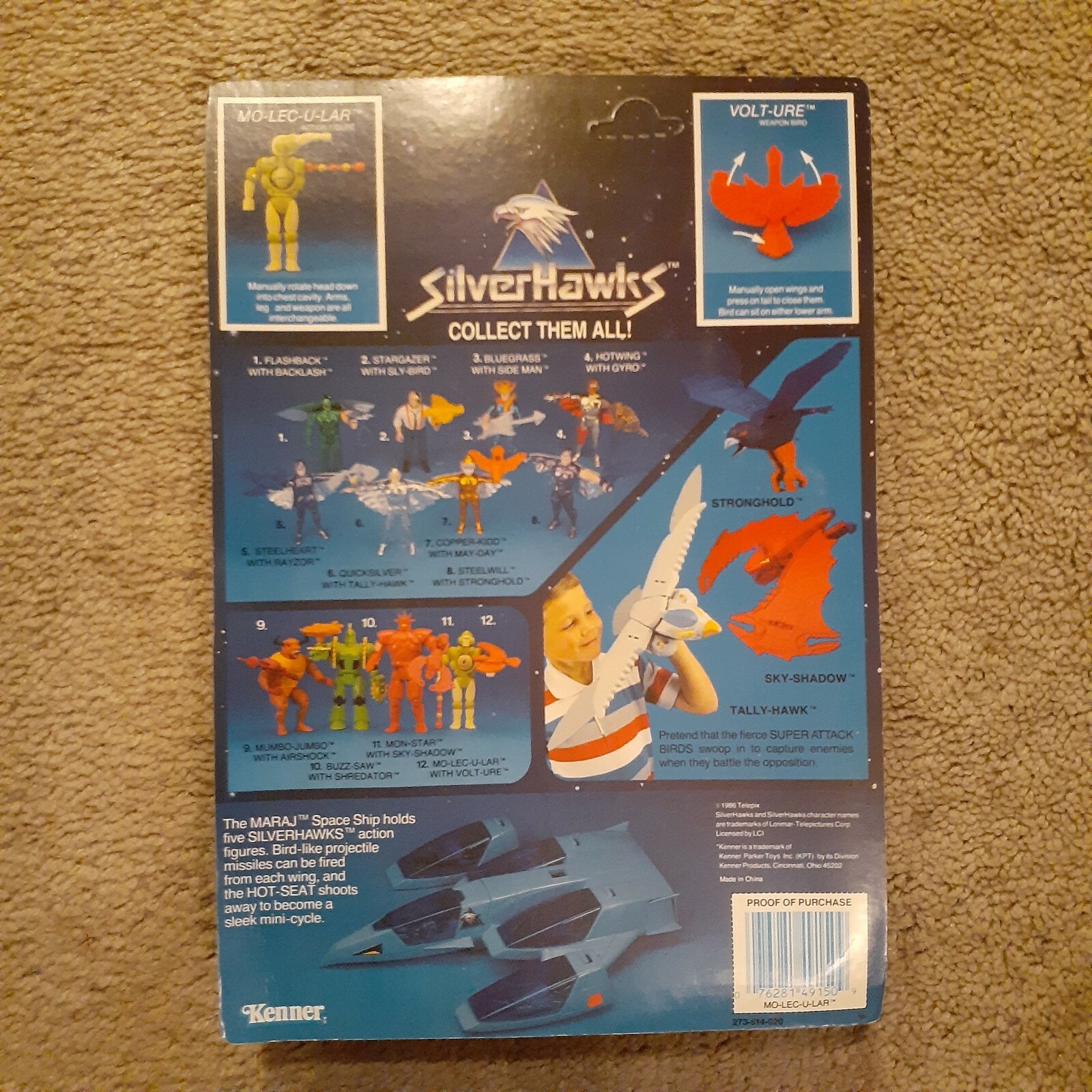 MOLECULAR W/ VOLTURE 1986 SILVERHAWKS ACTION FIGURE/NEW/ CARDED