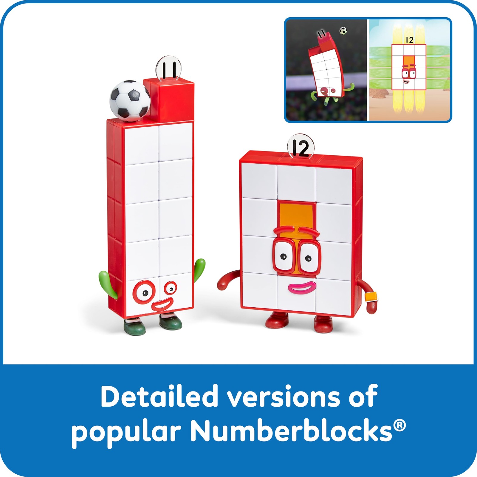 Figures Numberblocks Friends Eleven and Twelve Numbers for Toddlers Kids 3-5