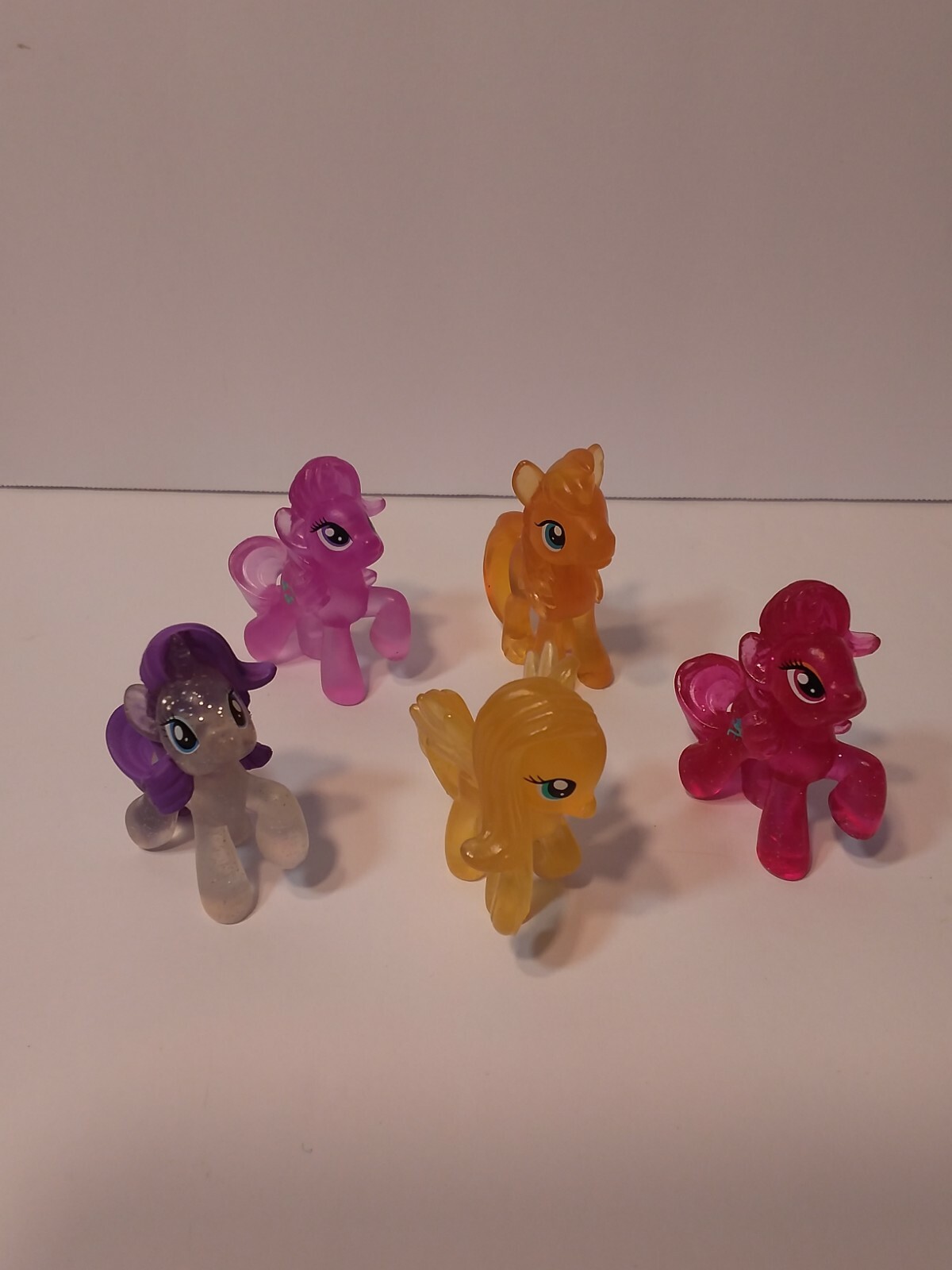 My Little Pony Mini « Transparent Figures » -Lot Of 5 Miscellaneous Mini Figures.