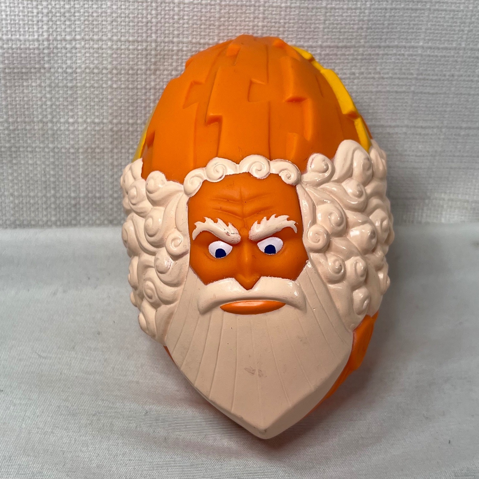 Vintage Disney Hercules Zeus Football Toy McDonald&rsquo;s 1997 Happy Meal Orange 4.5&Prime;