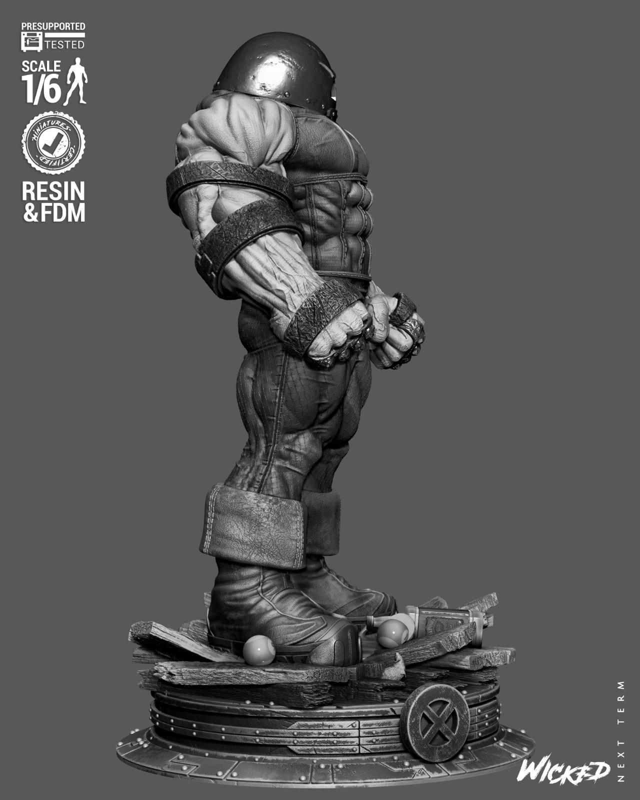 3D Printed Fan Art Juggernaut Comic Version Sculpture by Wicked3d
