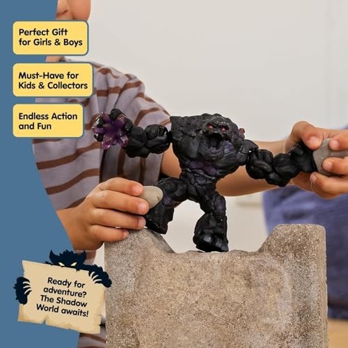 « 9” Shadow Stone Monster Toy – Movable Arms & Jaw, Rotating Body – Battle Action