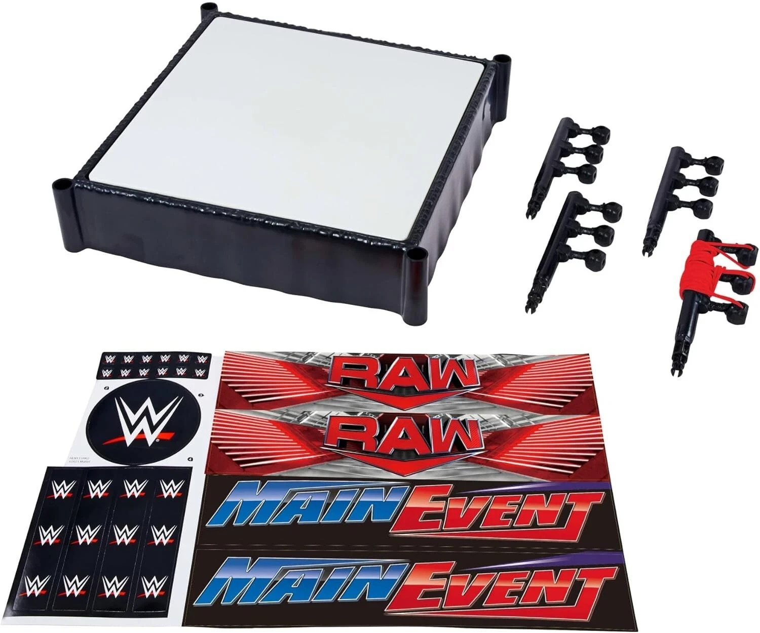 Mattel WWE Superstar Ring with Labels for Main Event & RAW for Kids 6+