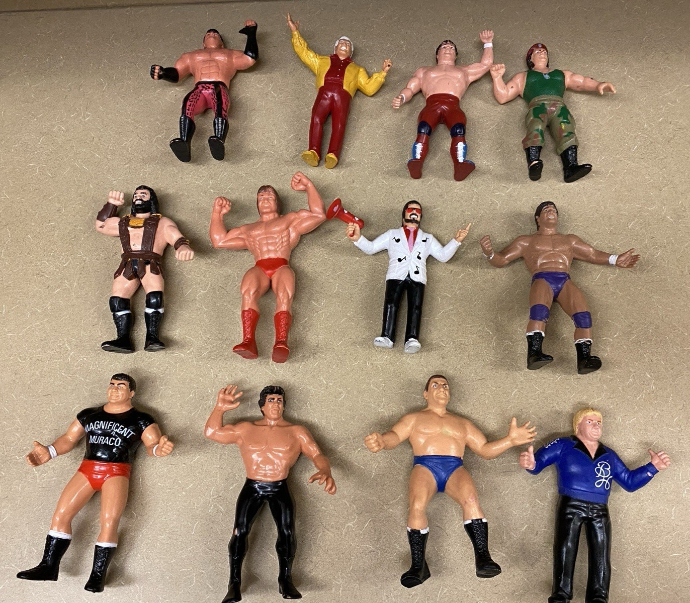 LOT OF 12 Vintage WWF Titan Sports LJN Figure 1985-1988