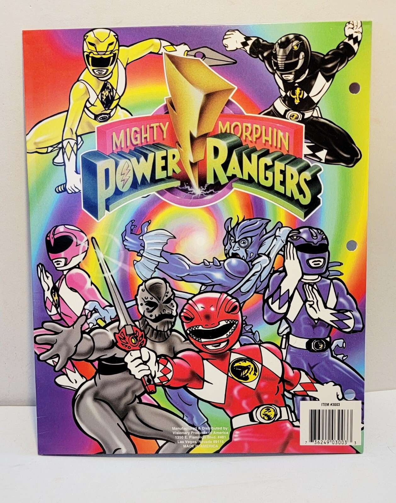 Mighty Morphin Power Ranger 3 Ring Folder Vintage 1993 Back to School Saban EX