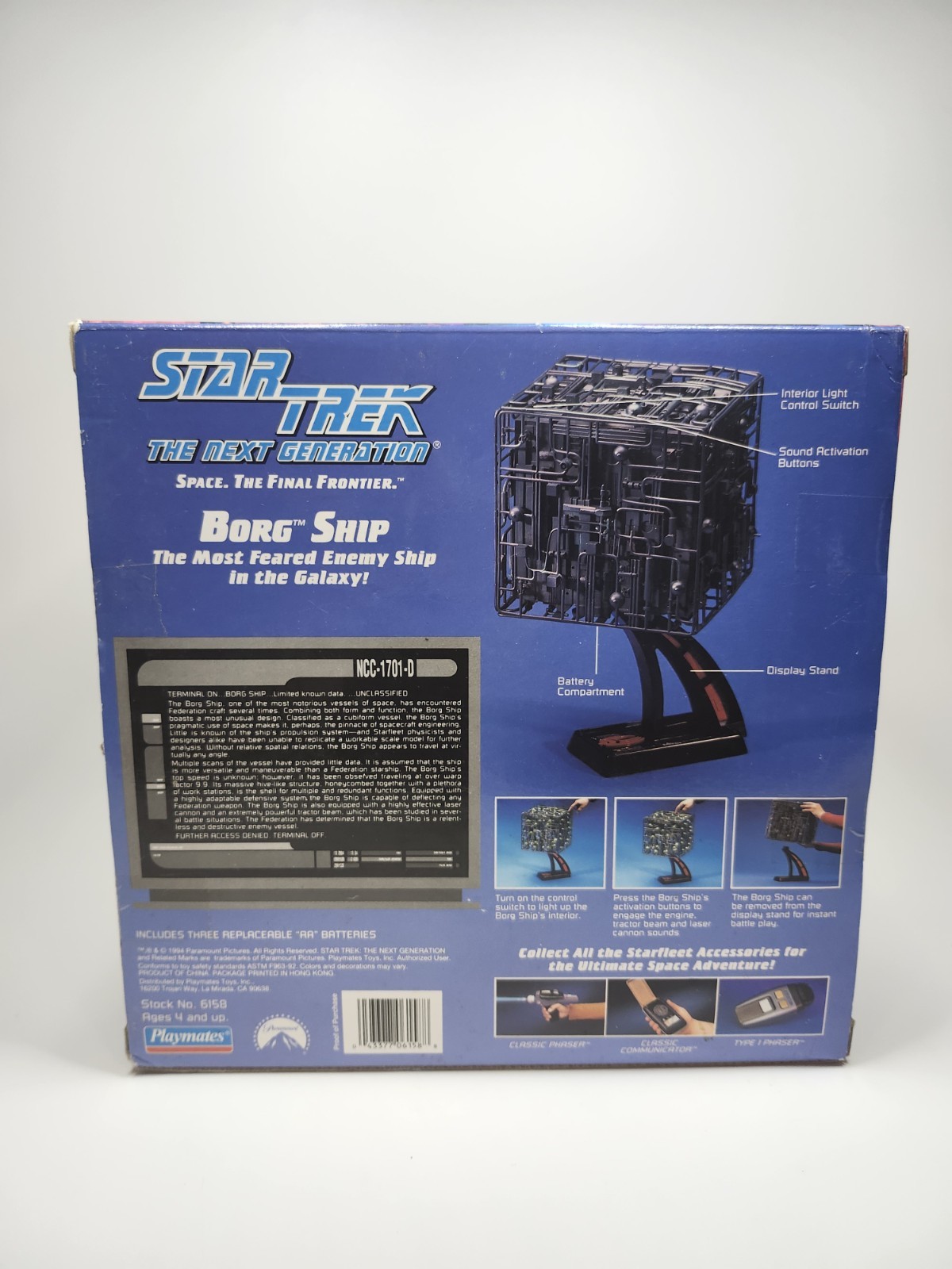 Star Trek The Next Generation BORG SHIP Cube 1994 Playmates Vintage Sealed NEW