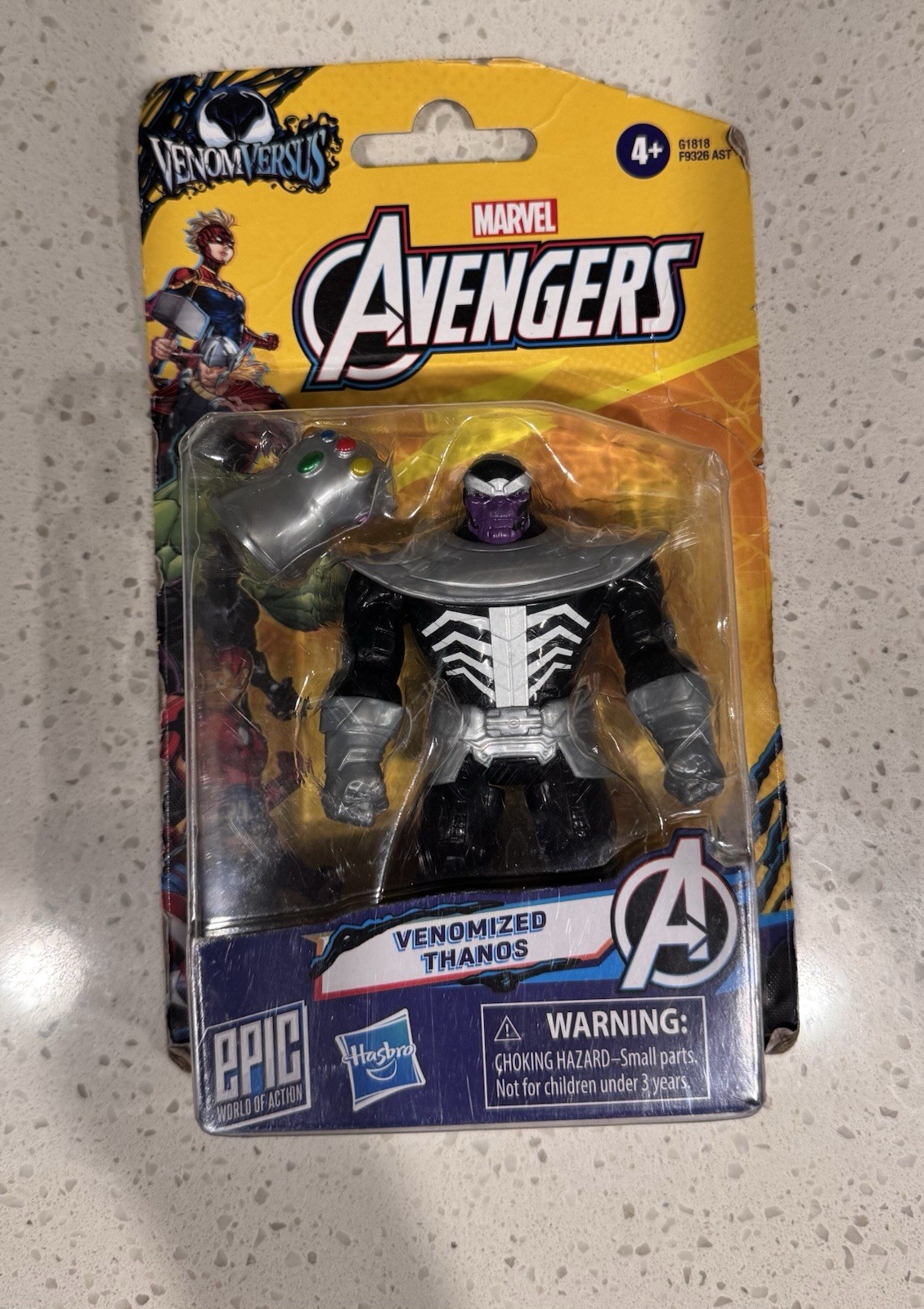 Hasbro Marvel Avengers VenomVersus Venomized Thanos Figure w/ Gauntlet