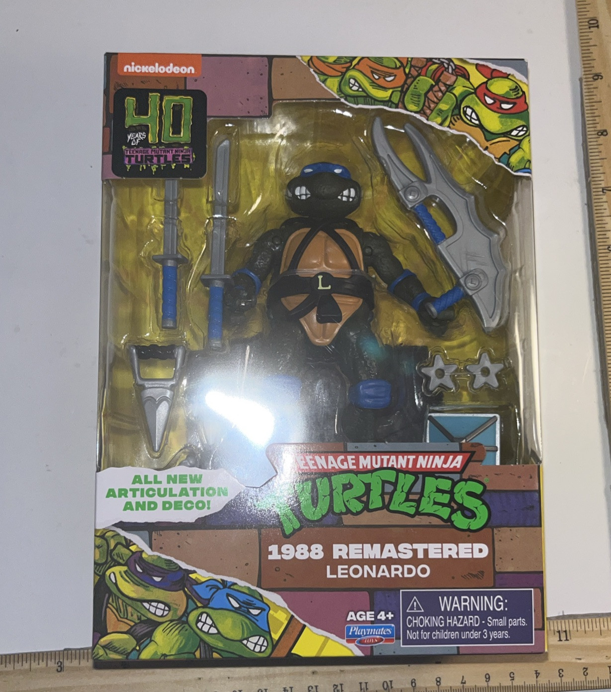 New Playmates Toys Teenage Mutant Ninja Turtles TMNT 1988 Leonardo#5-312