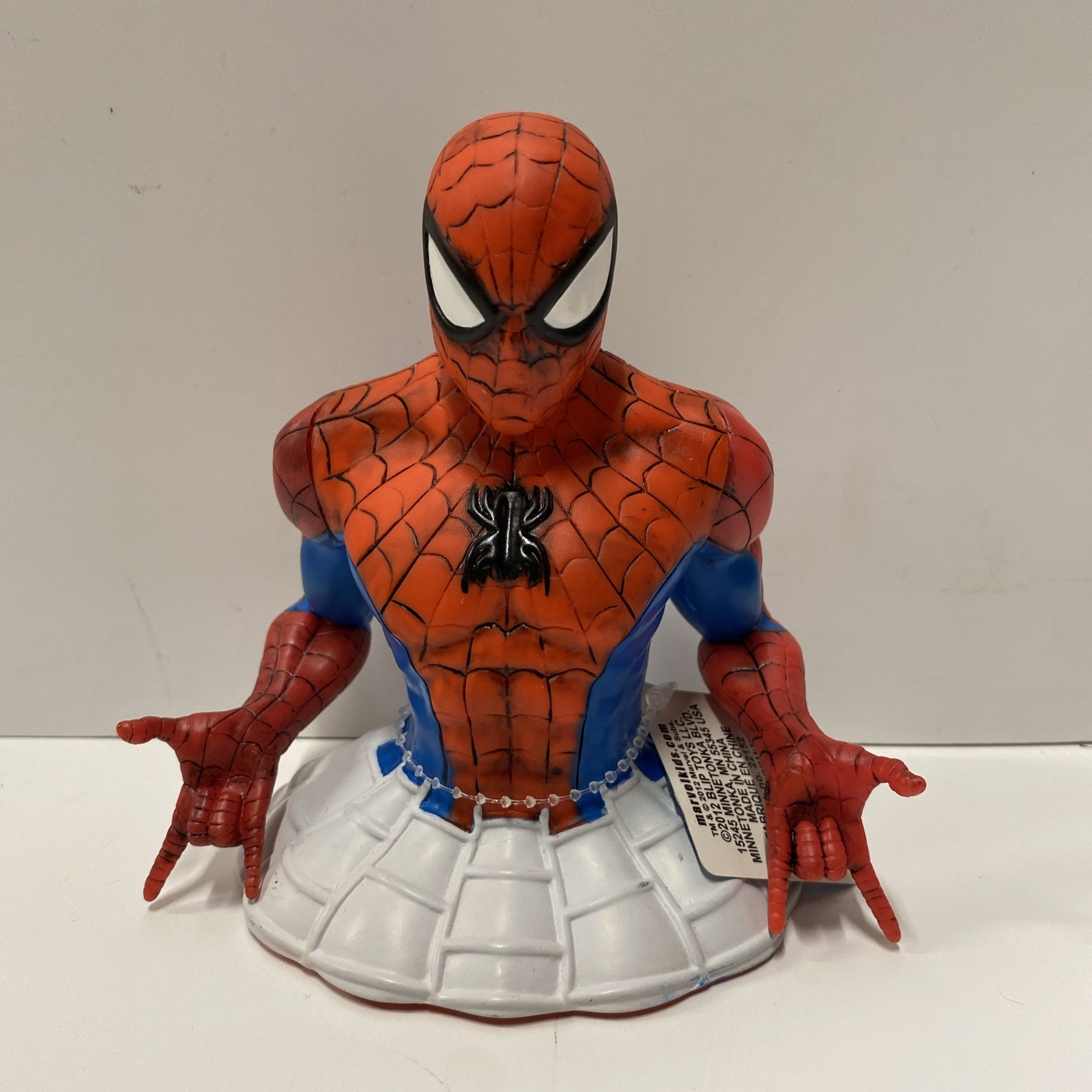 MARVEL AMAZING SPIDER-MAN 2012 Upper Bust COIN BANK 5&Prime; Tall Blip Toys New W/ Tag