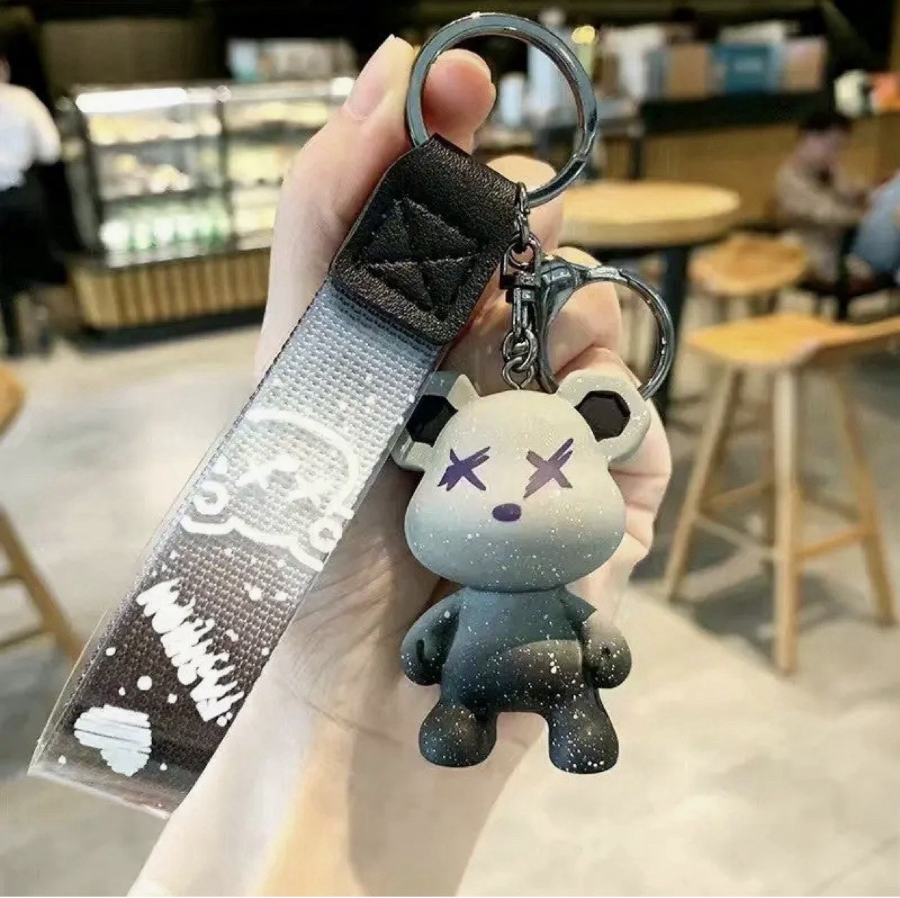 Starry Sky Bear Keychain
