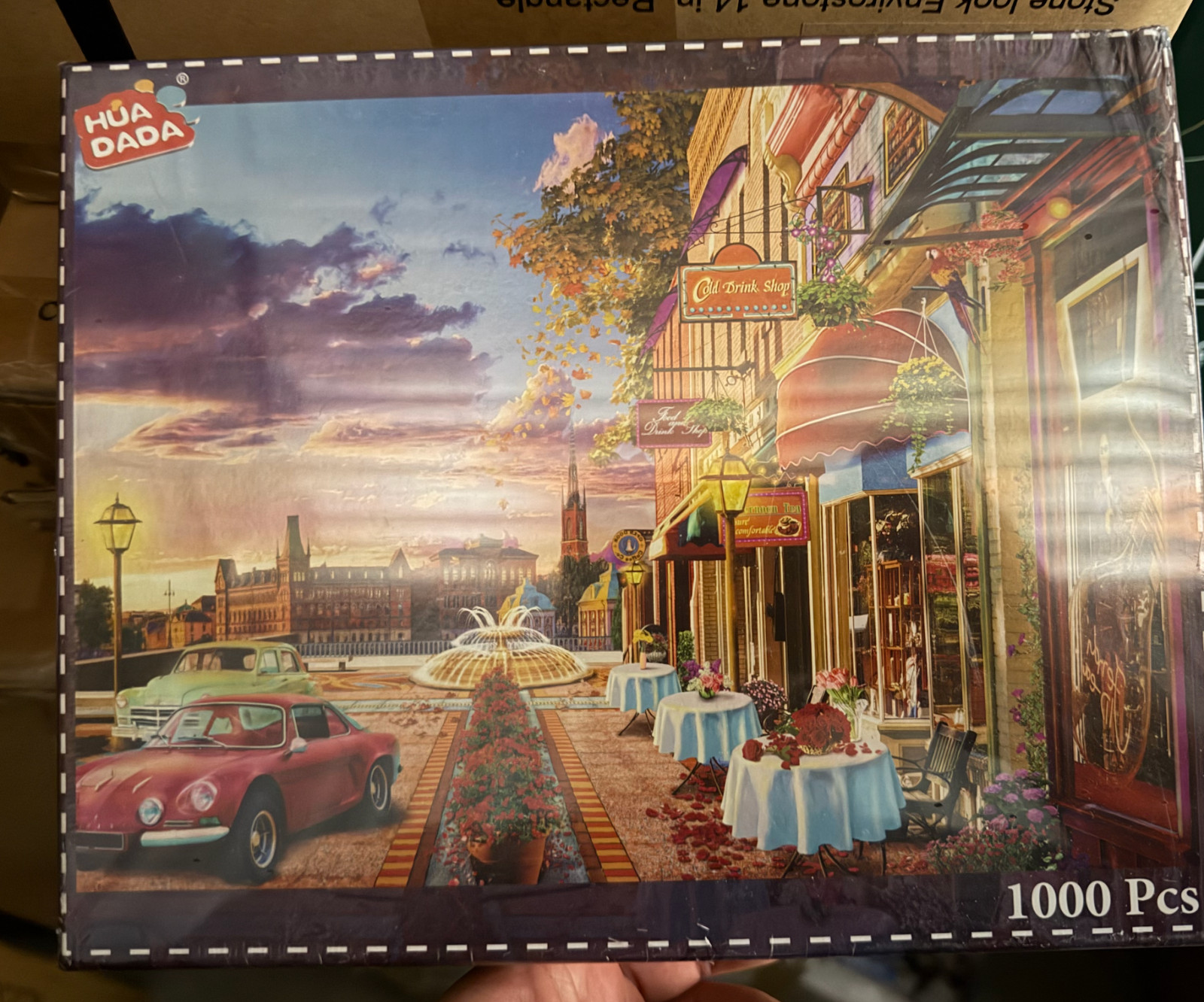 HUADADA Jigsaw Puzzle New Sealed 1000 PC Street Cafe Age 14+