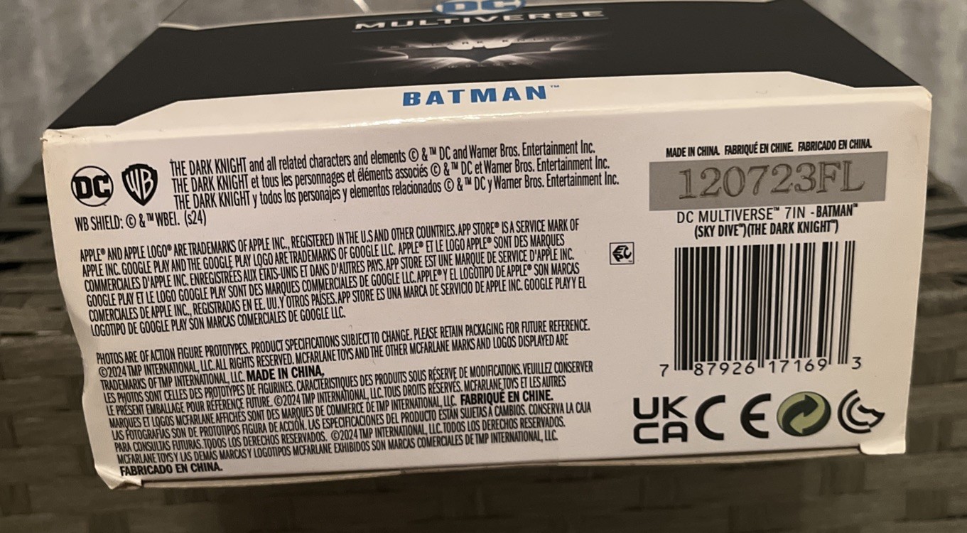 2024 McFarlane DC- The Dark Knight Rises- BATMAN (H.K. Sky Dive, Christian Bale)