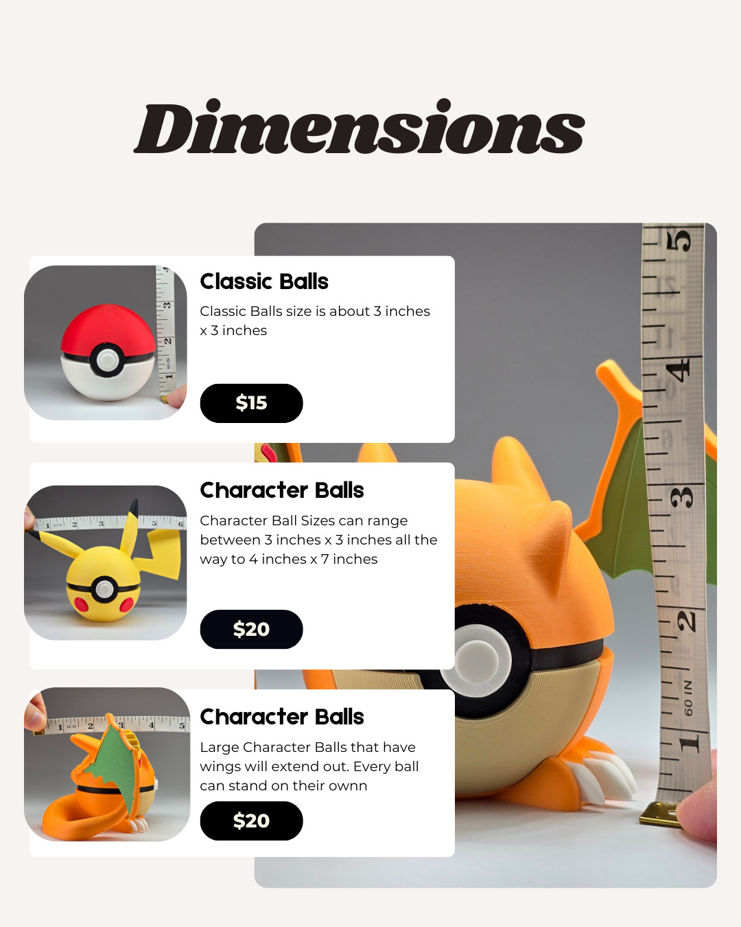 Charizard | Themed 3D Printed Pokeball | #0006 Charizard