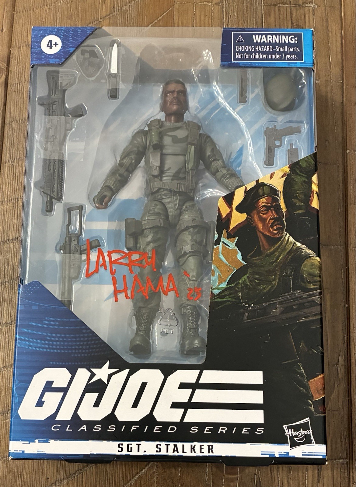 Larry Hama Signed 2022 GI Joe Classified Sgt Stalker Action Figure Beckett BAS
