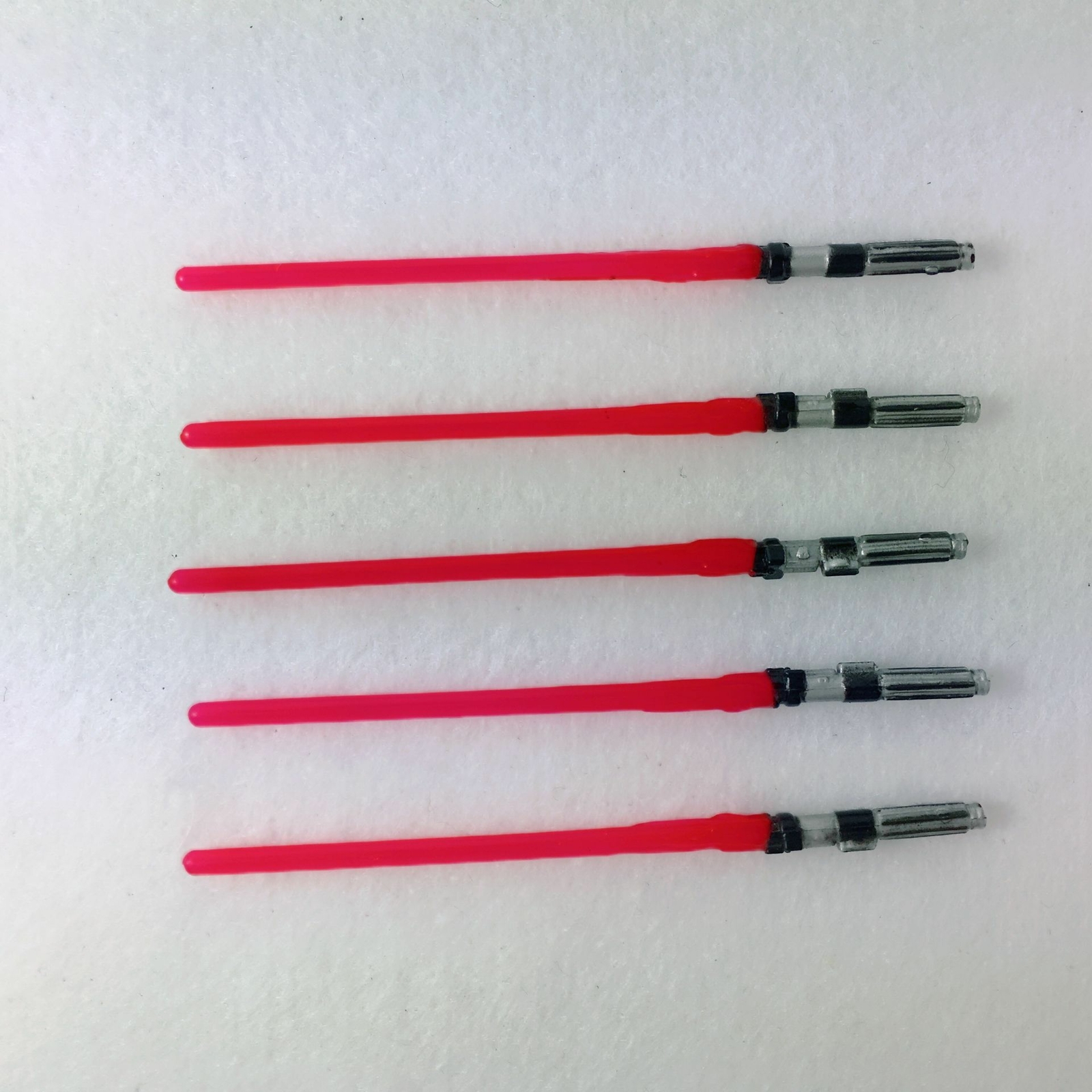 5pcs Red Star War Light Saber Lightsabers Weapons for 3.75&Prime; Action Figure