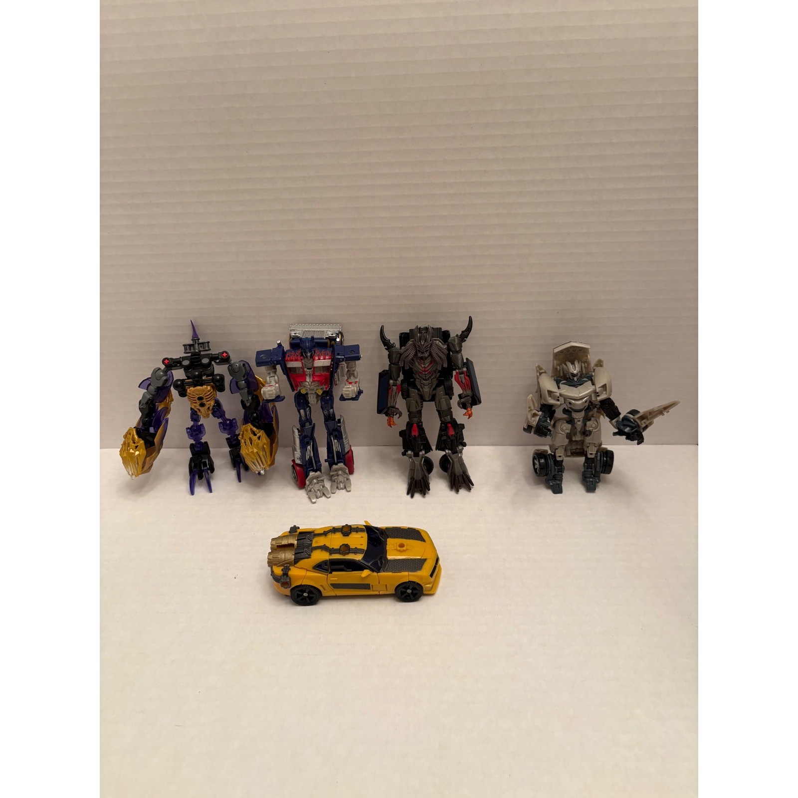 Transformers Action Figure Lot Optimus Prime Bumblebee Ironhide Sideswipe 5pc