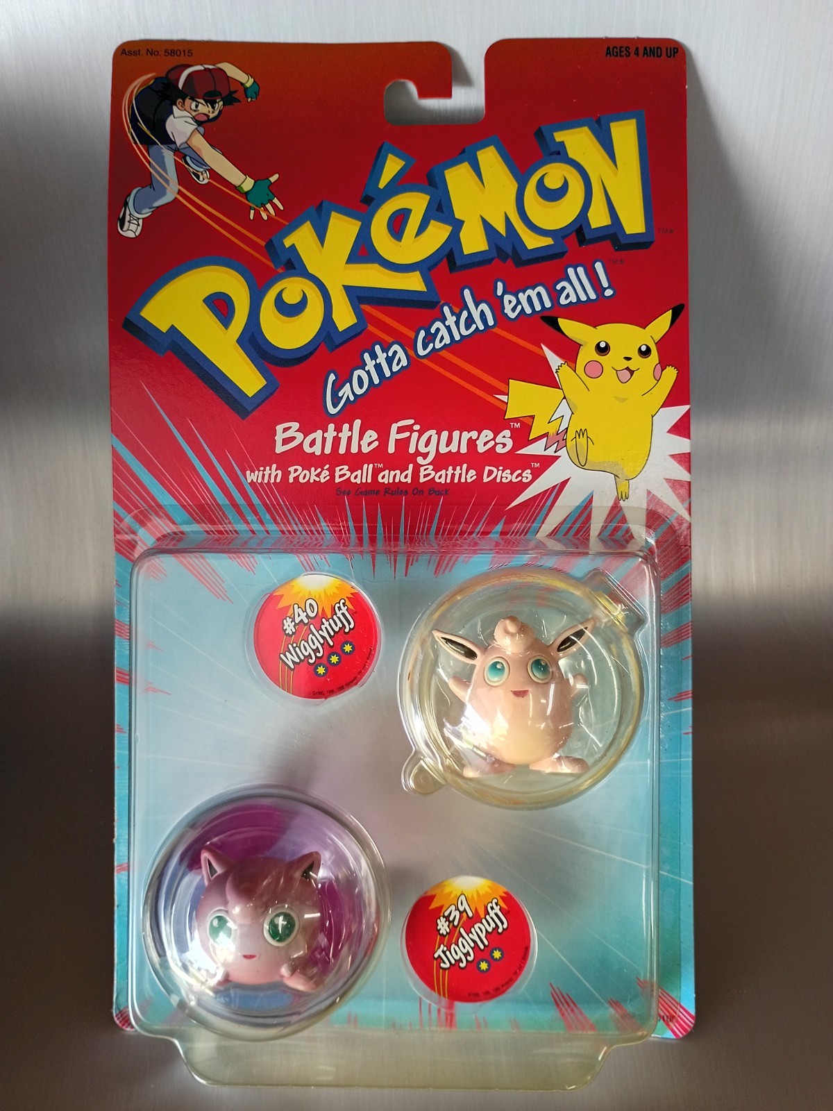 Pokémon Battle Figures w/ Poke Ball Battle Disc #40 Wigglytuff #39 Jigglypuff