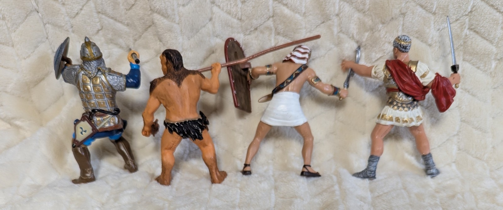 Papo Midieval Knights Caveman Gladiator Action Figure Set Hard Rubber