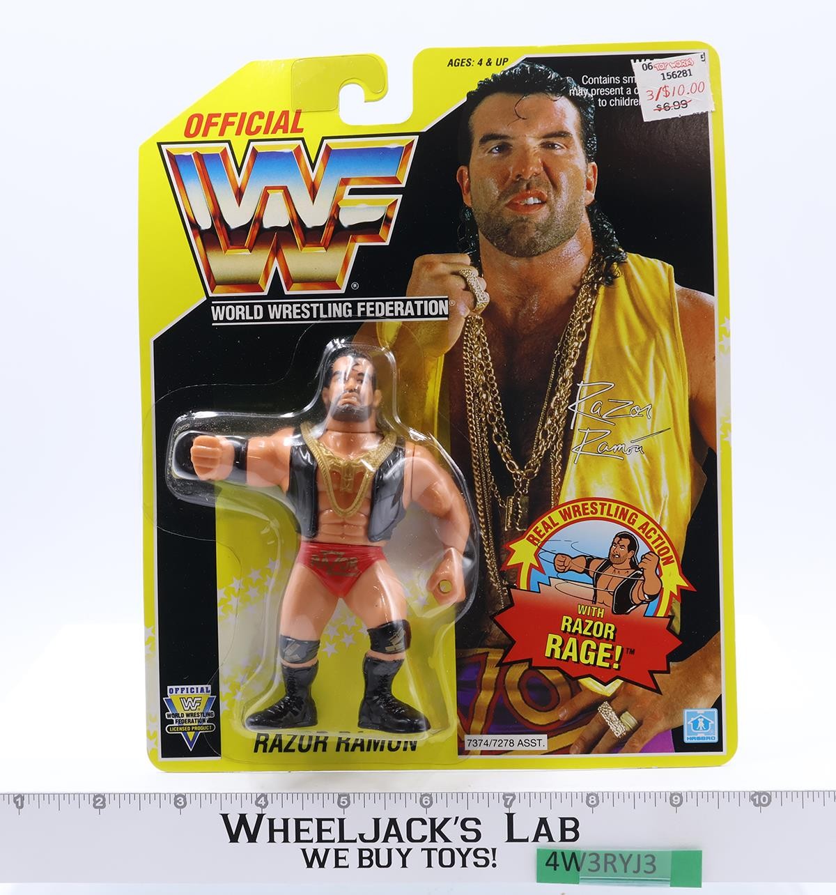 Razor Ramon Yellow Card WWF Wrestling 1993 Hasbro Action Figure NEW SEALED