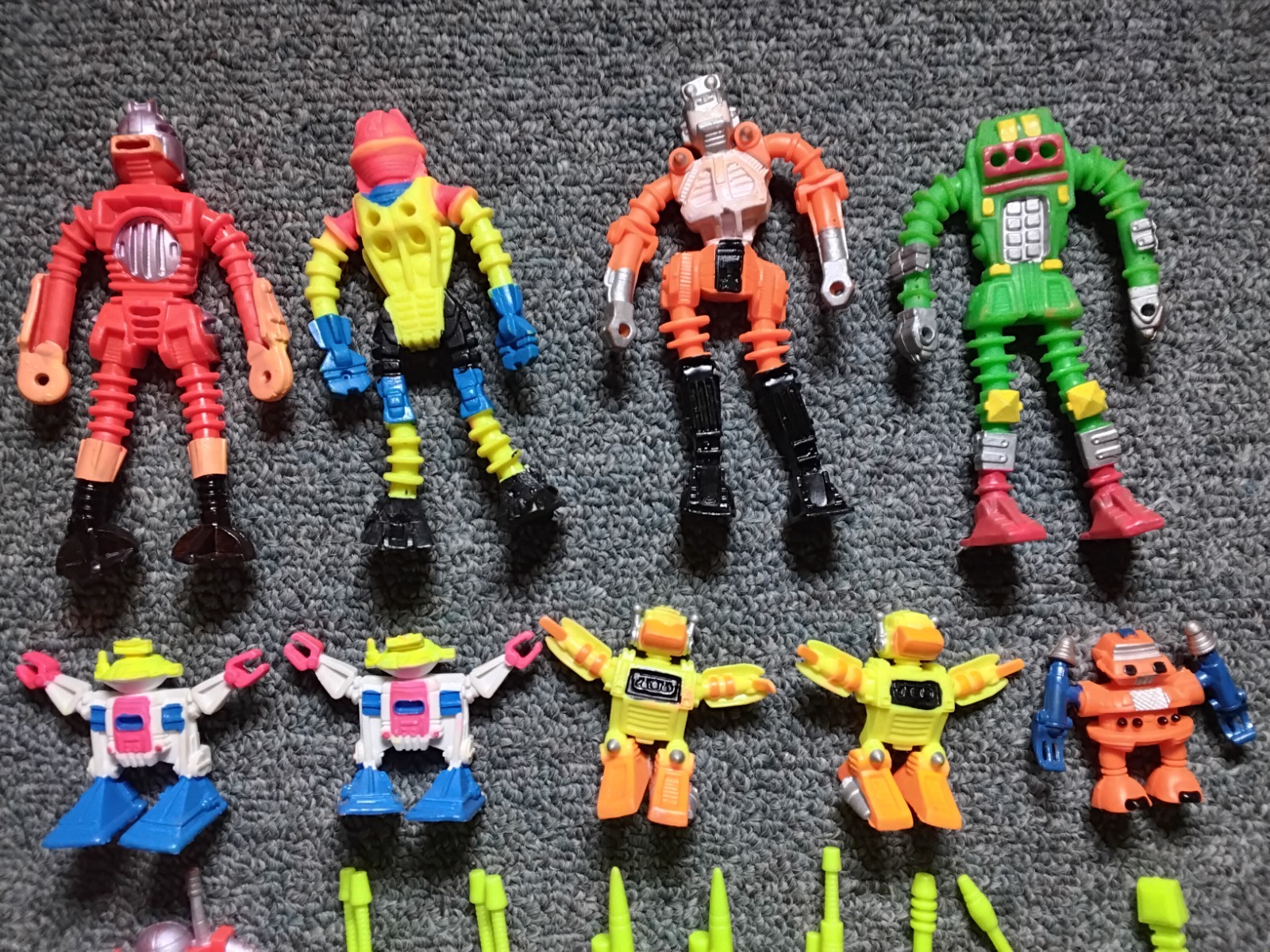 Arco Robot Zone Figures Bendable Vintage Rare 1980s Bendy Lot of 22 Items