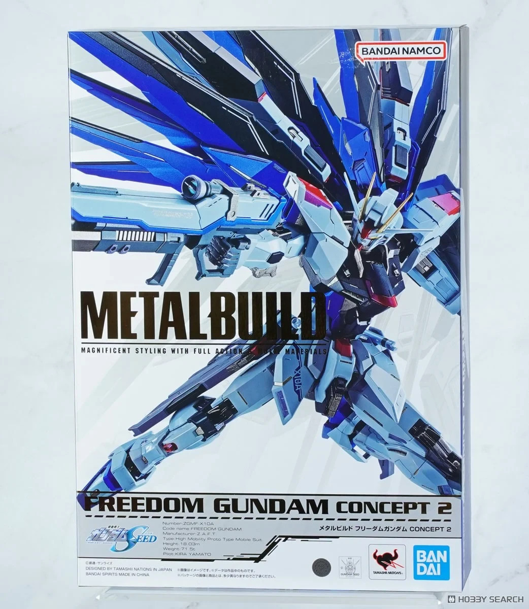 BANDAI METAL BUILD GUNDOM SEED FREEDOM GUNDAM CONCEPT 2 180mm ACTION FIGURE