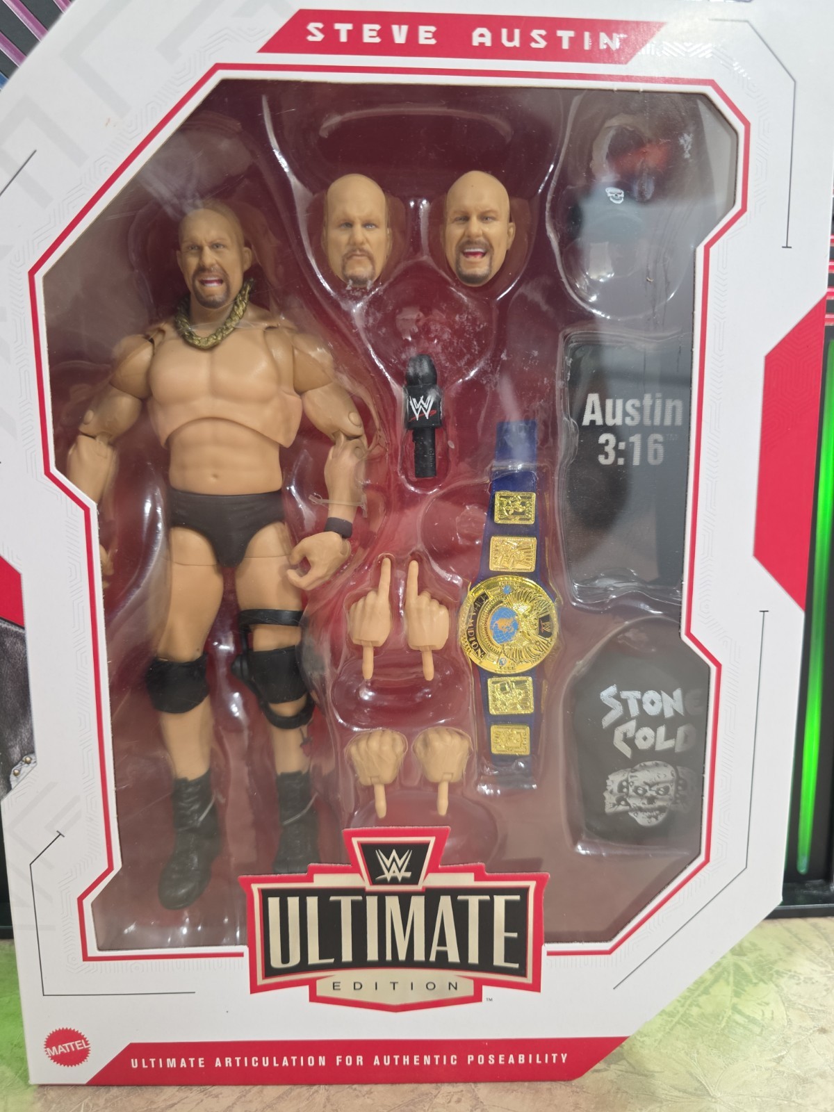 WWE Ultimate Edition Stone Cold Steve Austin 6&Prime; Action Figure 2021 Mattel New