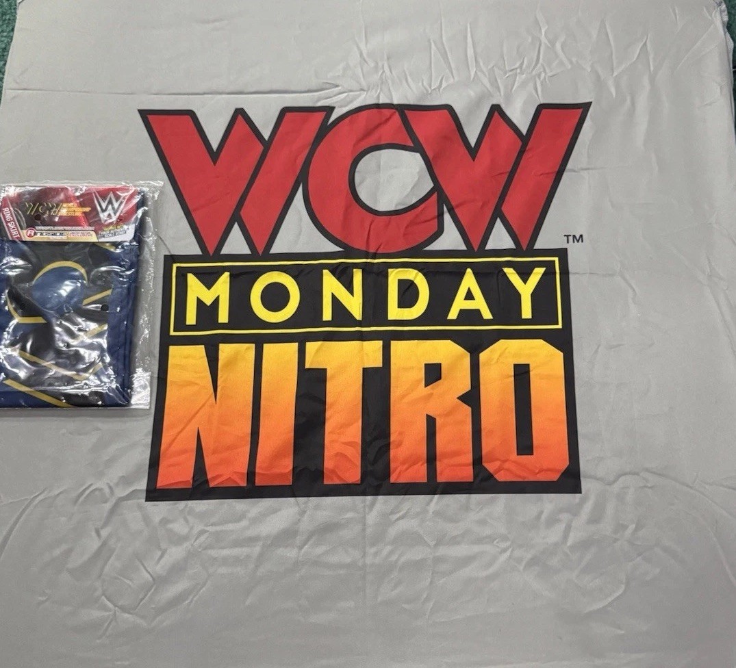 Ringside Collectibles Authentic Scale Ring Nitro Mat & WCW Ring Skirt Set WWE