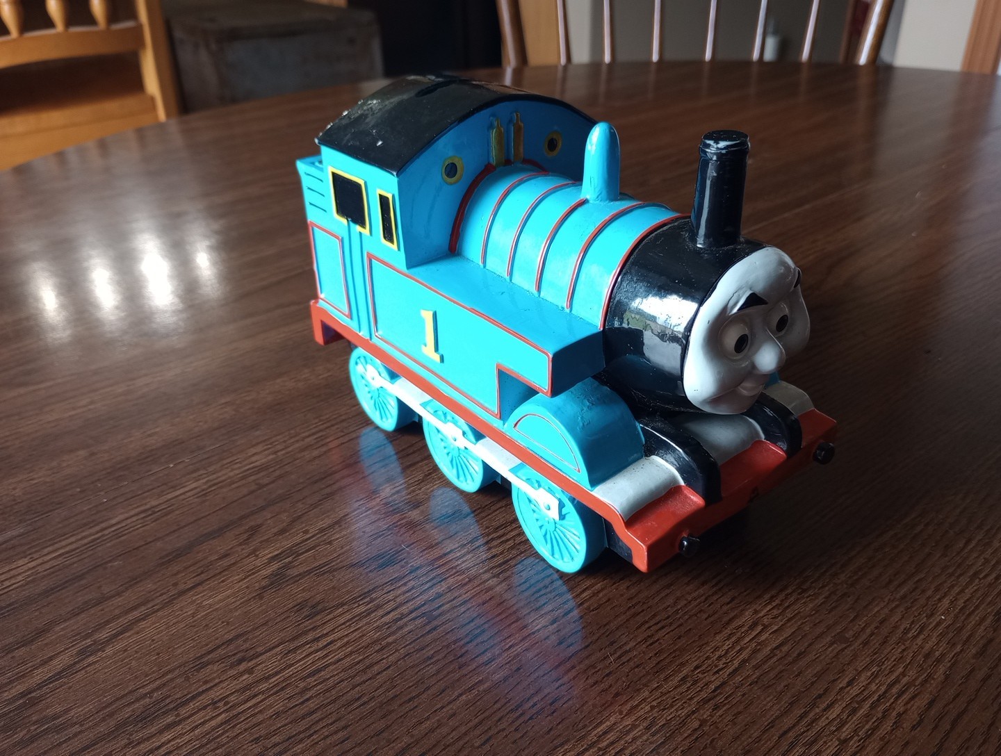 2015 Gullane Thomas the Train Coin Bank/Piggy Bank (Pain Worn, Little Dusty)