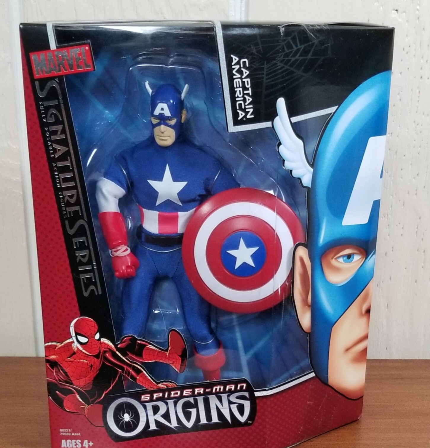 CAPTAIN AMERICA Figure Marvel Signature Series Spider-Man Origins HASBRO NIB
