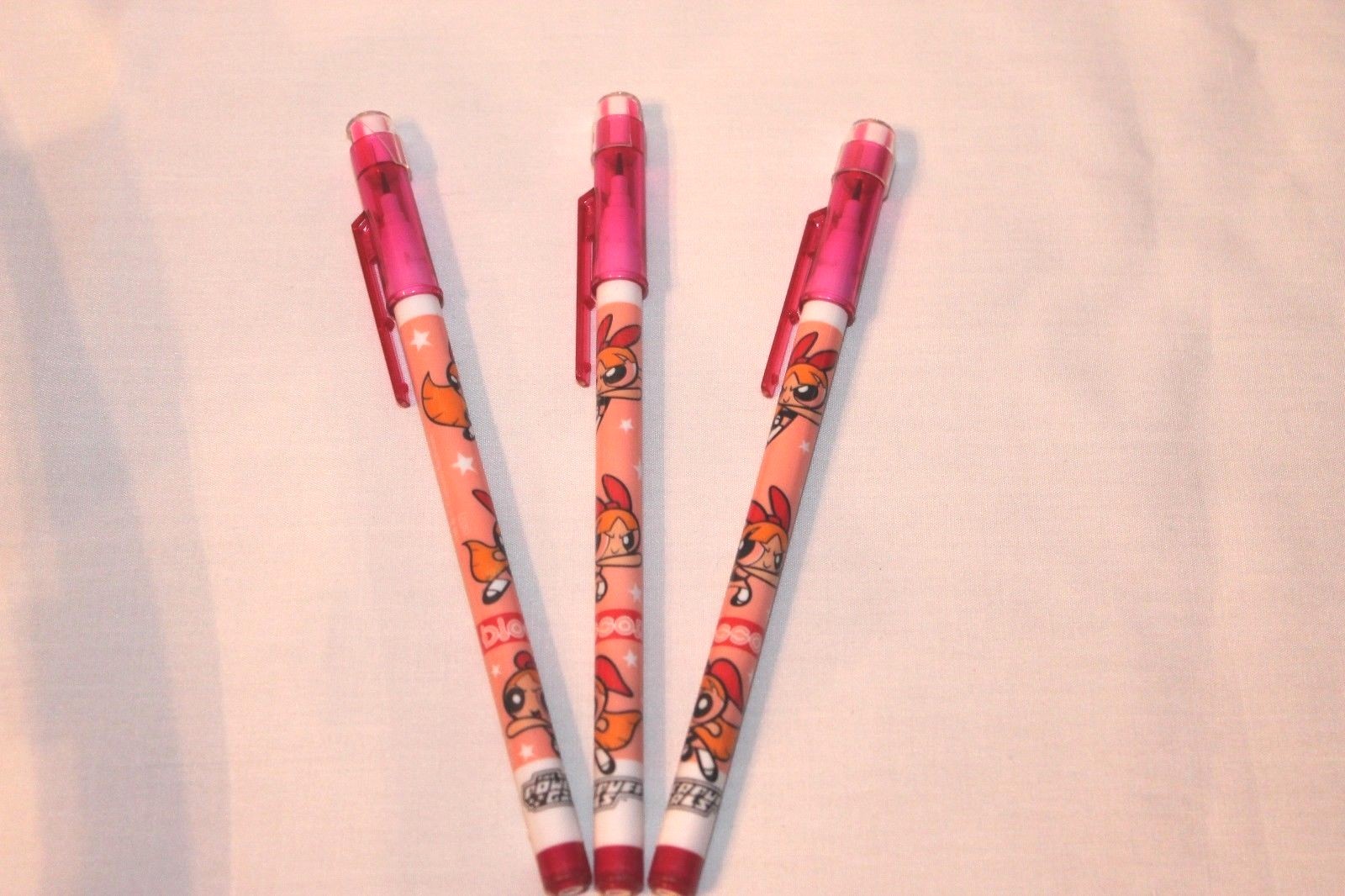 NEW POWERPUFF GIRLS 3 PENCILS BLOSSOM BACK TO SCHOOL