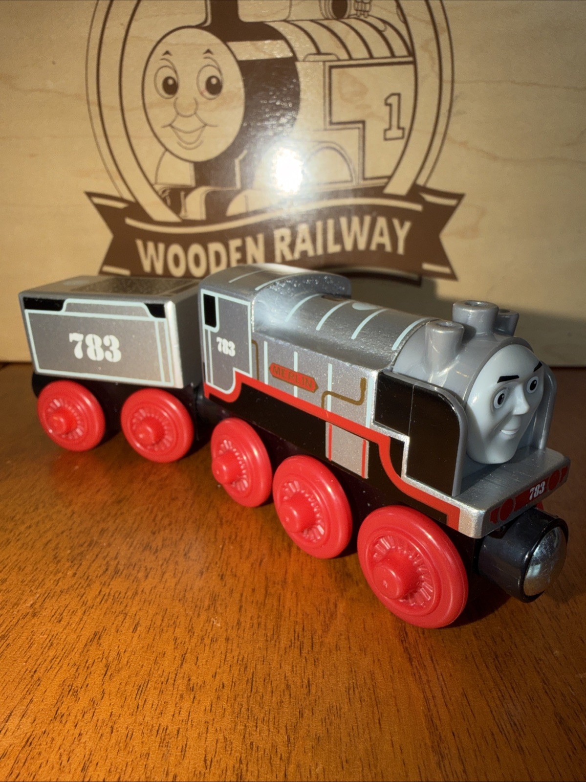 MERLIN ! THOMAS FRIENDS TRAIN WOODEN RAILWAY 2012 FISHER PRICE WOOD !