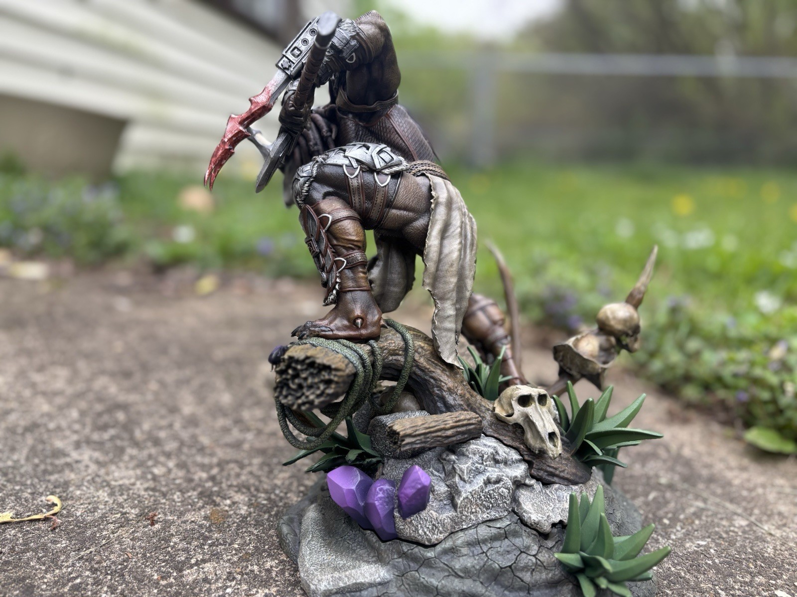 viking predator statue 3d printed and hand painted! made to order! read descript