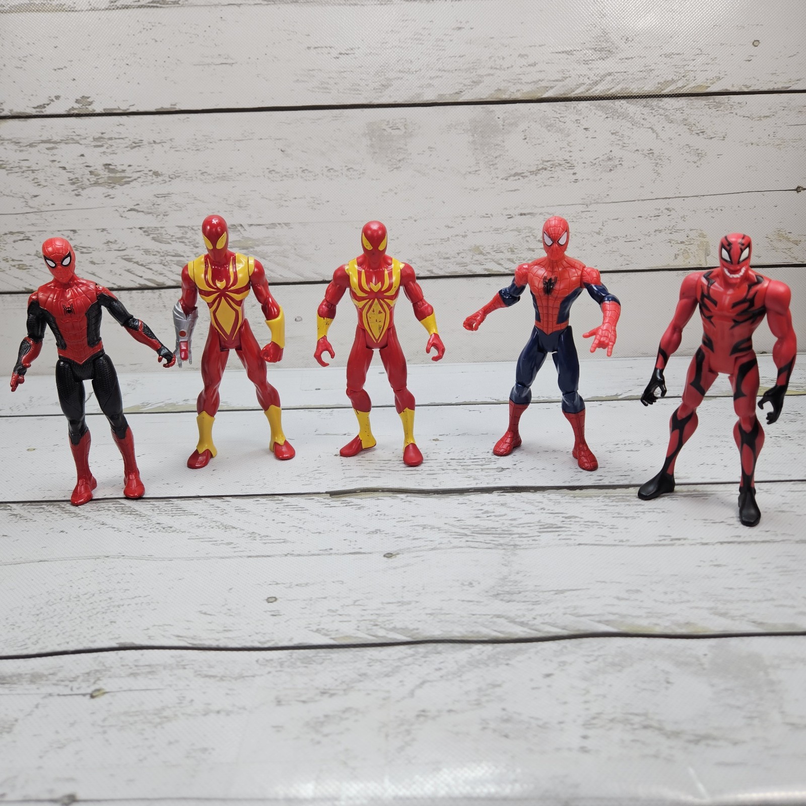 Marvel Spider-Man Lot Of 5 5.5&Prime; Basic Action Figures Modern Adjustable Hasbro