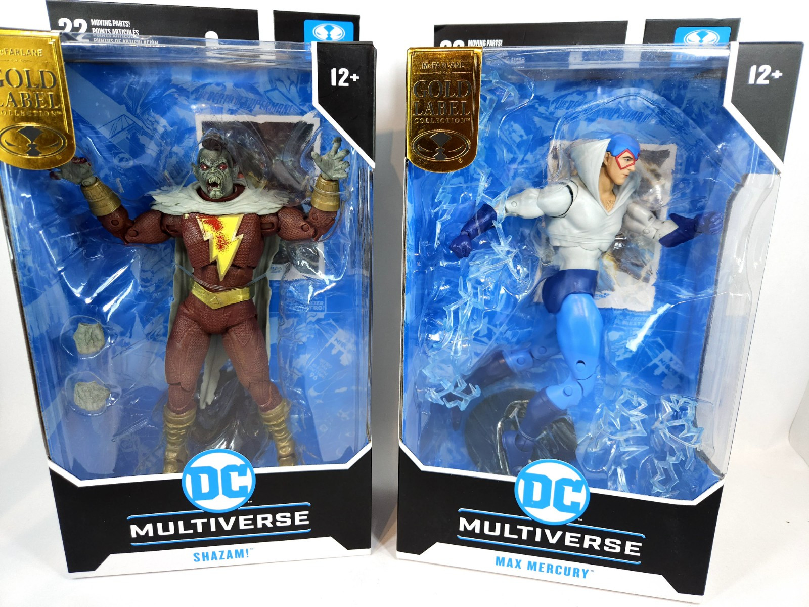 McFarlane DC Multiverse Gold Label Max Mercury Shazam 7 Inch Figures Sealed