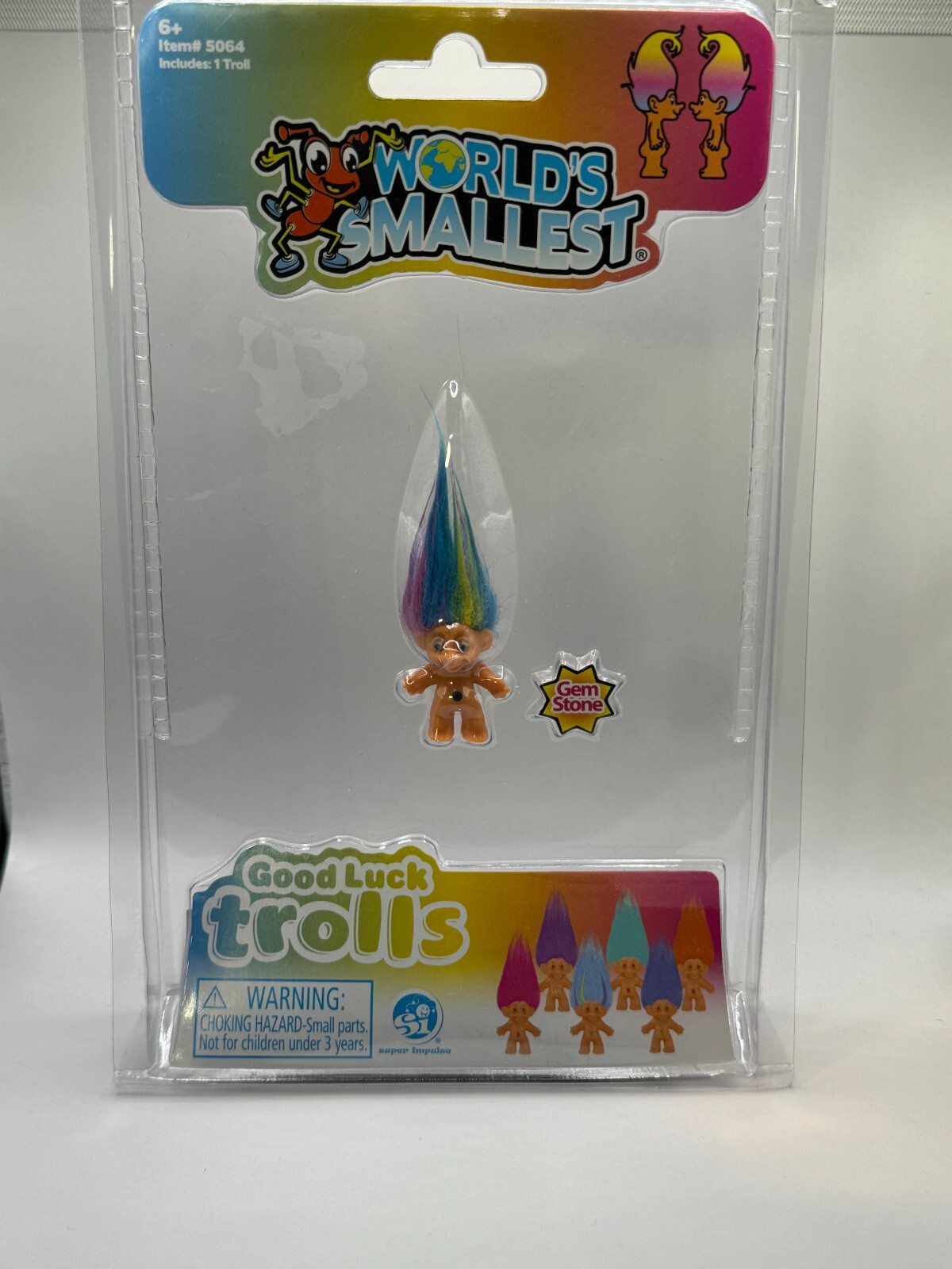 World&rsquo;s Smallest Good Luck Trolls. Mini 1 inch Tall Toy Action Figure
