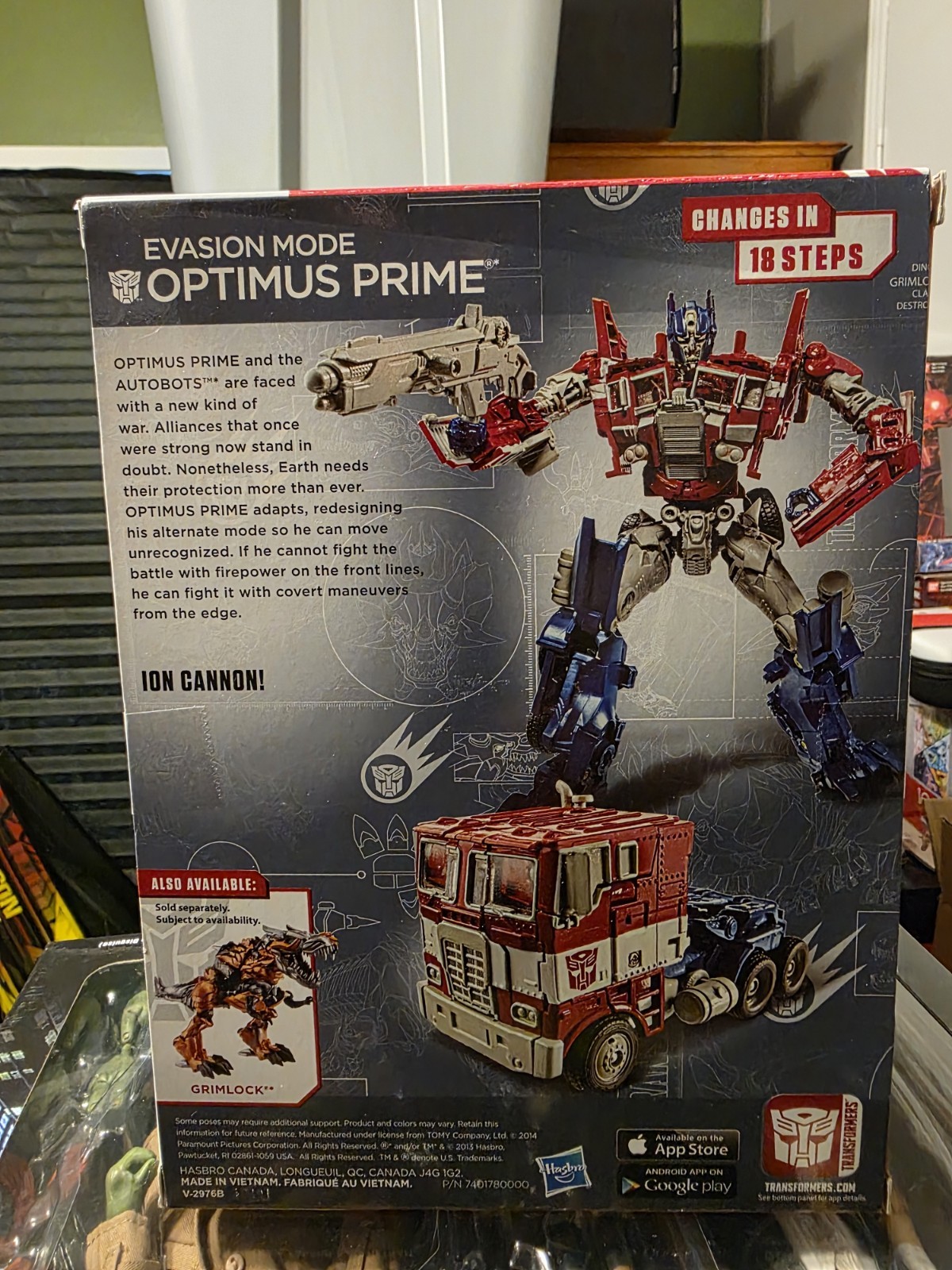 Hasbro Transformers Optimus Prime Evasion Mode Transforming Figure w/ Ion Cannon