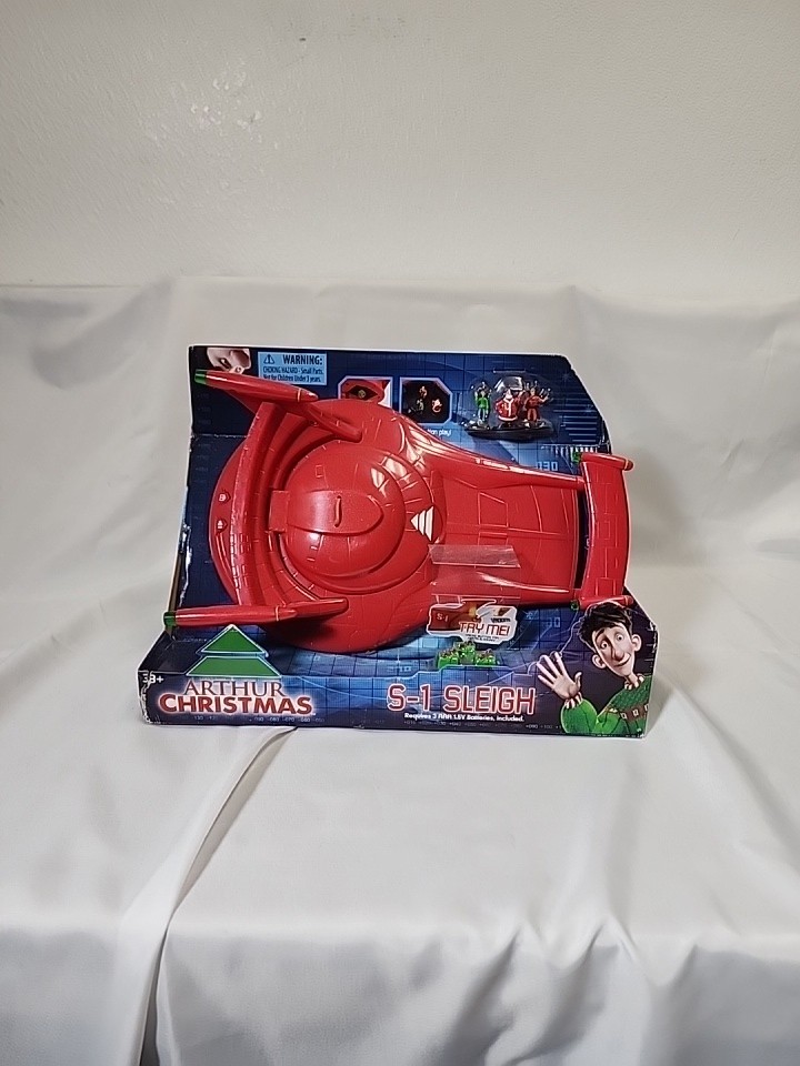 2011 The Bridge Direct Arthur Christmas S-1 Sleigh With 3 Mini Figures JJ-B-35