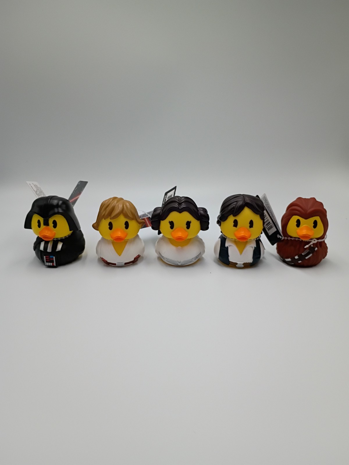 Disney Star Wars Rubber Duck Lot of 5: Luke Han Leia Chewbacca Vader New w/ Tags