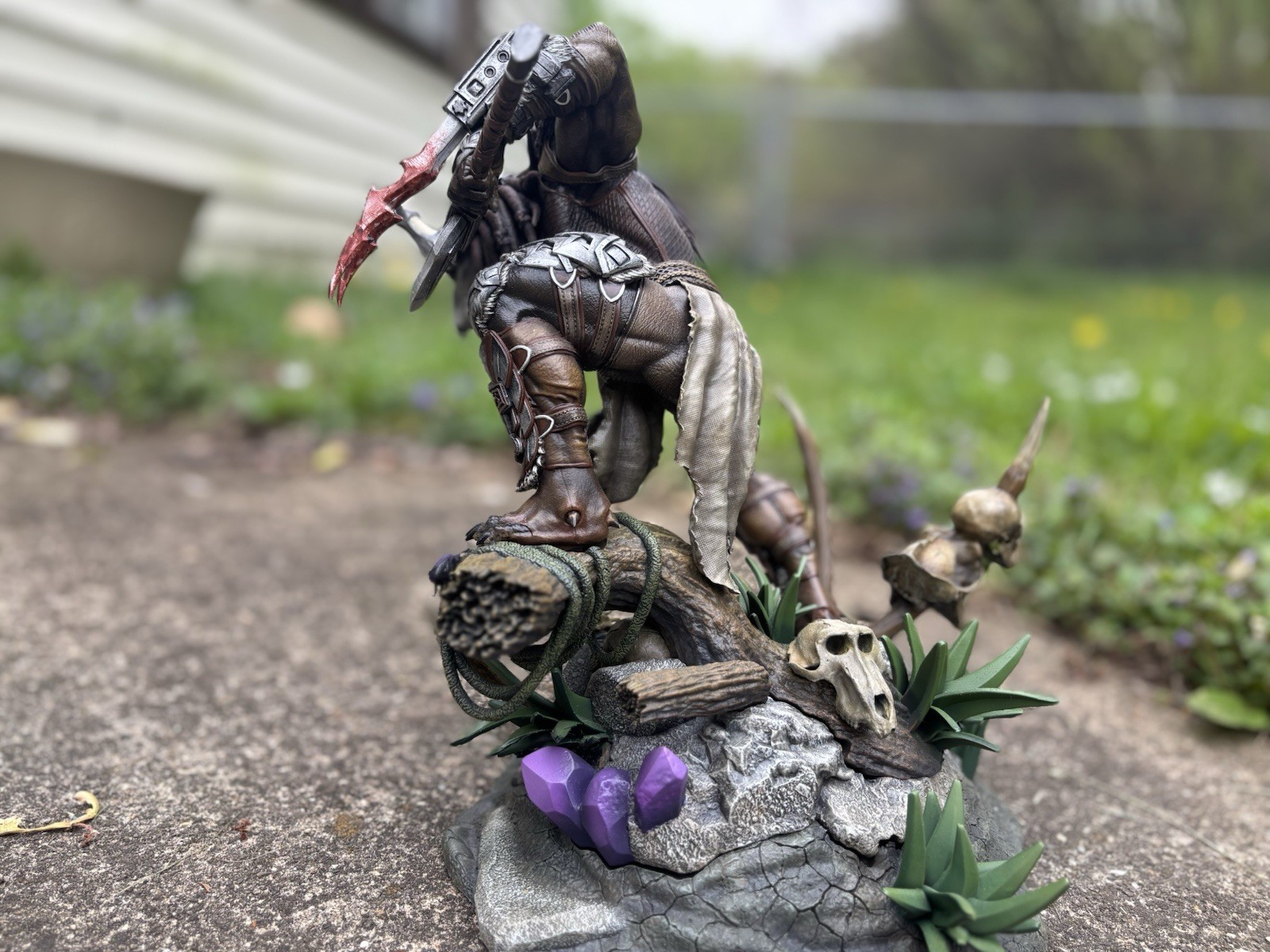viking predator statue 3d printed and hand painted! made to order! read descript