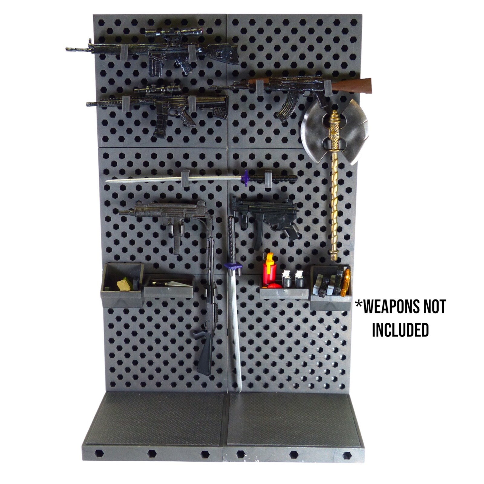 Super Action Stuff Ultimate Weapons Rack 1/12 Scale Modular Diorama Accessory