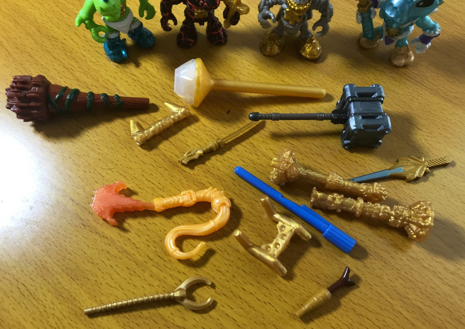 Treasure X Action Figures Lot of 4 with Weapons & Accessories