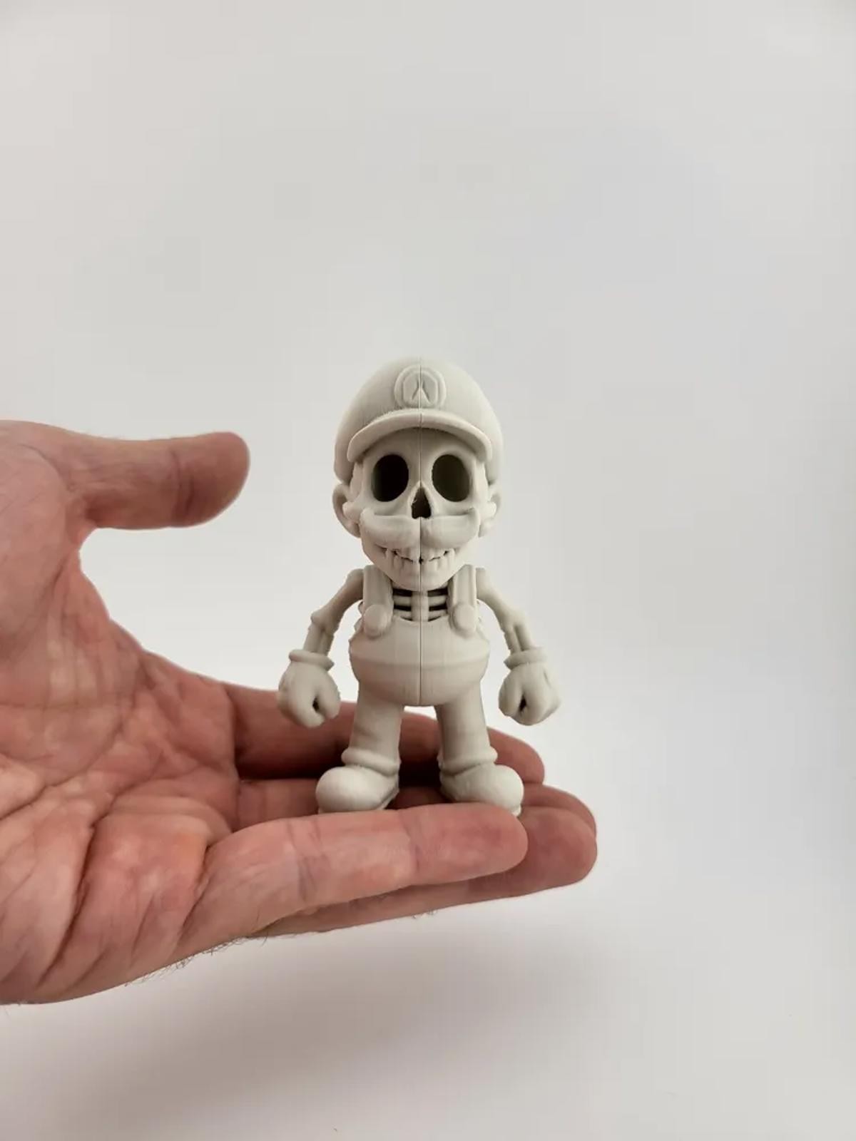 Skeleton Plumber Figure – Inspired by Super Mario – 3D Printed Gamer Decor