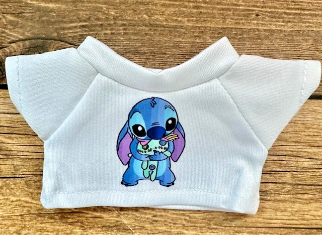Fits labub Small Doll Clothes Tee Shirt 15-17cm Dress Up Stitch and Scrump Hug