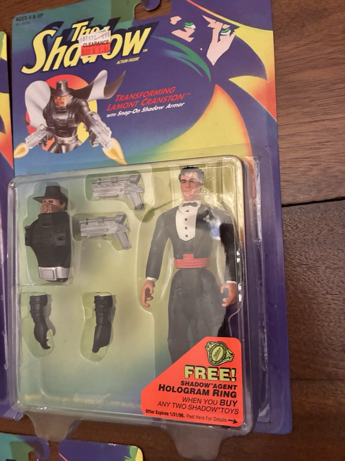 3 Unopened 1994 Kenner The Shadow Action Figures Ninja, Lightning Draw, Transfor