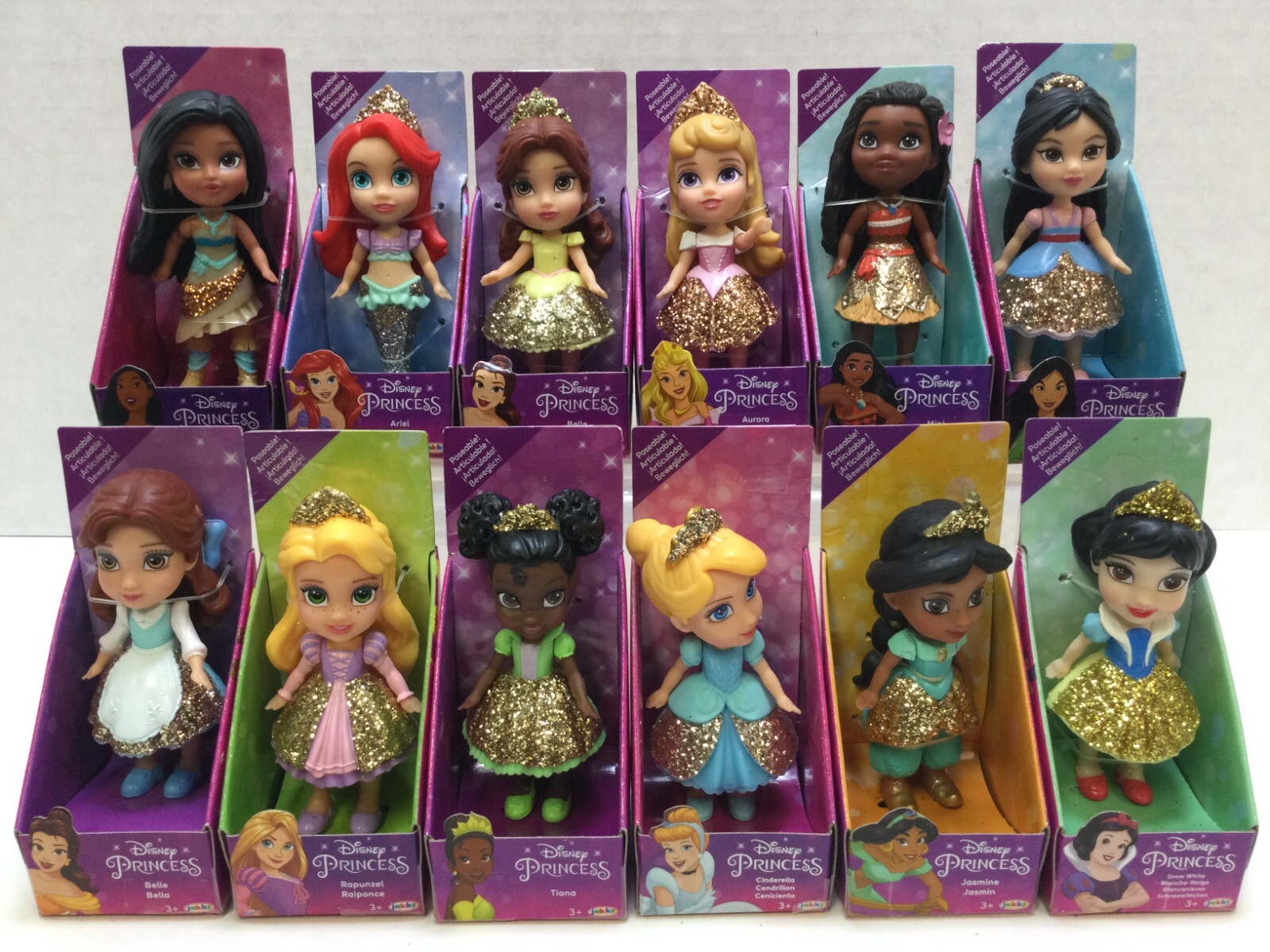 Disney Princess Poseable Mini Doll Toddler Miniature 3.5&Prime; Figure ~ YOU CHOOSE